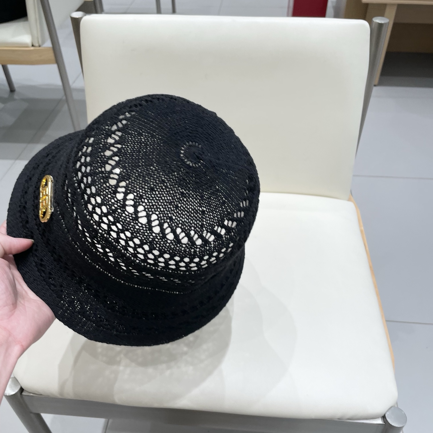   BALENCIAGA巴黎世家花纹条纹休闲复古时尚百搭街头出游盆帽渔夫帽画家帽新款