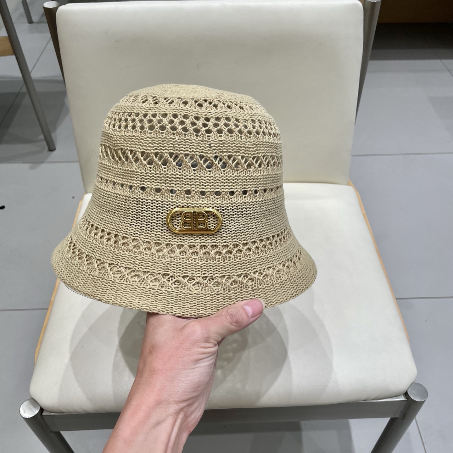   BALENCIAGA巴黎世家花纹条纹休闲复古时尚百搭街头出游盆帽渔夫帽画家帽新款