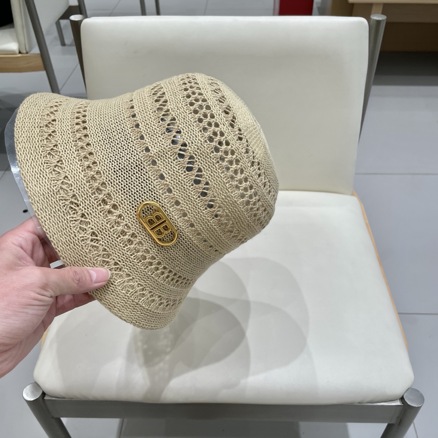   BALENCIAGA巴黎世家花纹条纹休闲复古时尚百搭街头出游盆帽渔夫帽画家帽新款