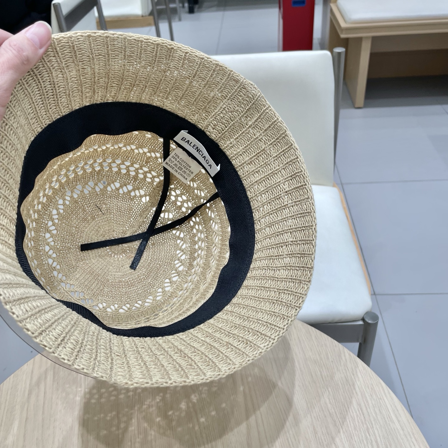   BALENCIAGA巴黎世家花纹条纹休闲复古时尚百搭街头出游盆帽渔夫帽画家帽新款