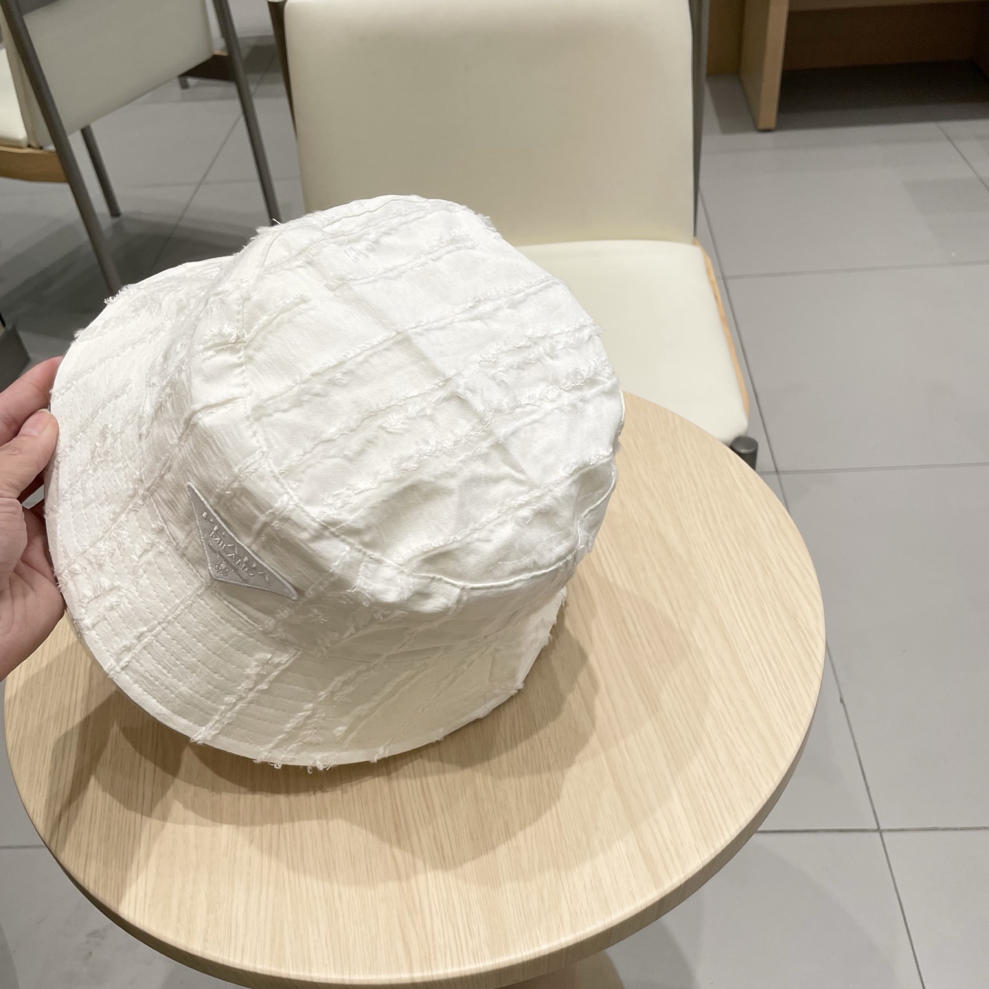  PRADA普拉达渔夫帽，帆布帽，头围57cm