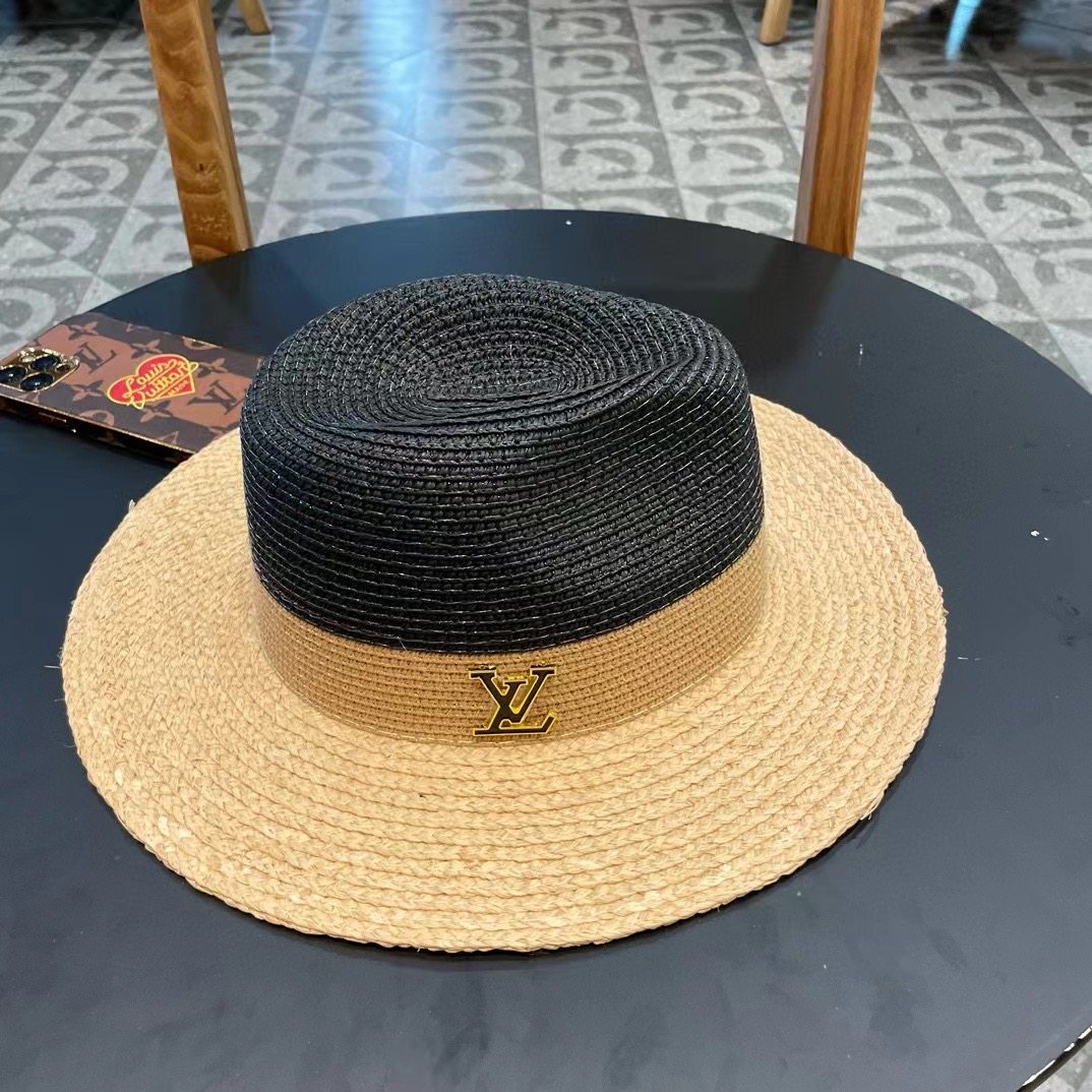 NO:228185,[LV Louis Vuitton] The new Rafi straw hat is a must-have for you when you go out, so buy it quickly!  Hat Straw Hat Fisherman Hat Baseball Hat, Hats, louis vuitton,louis vuitton,espadrilles,hats19860909【LV路易威登】新款拼拉菲草草帽,出街必备超好搭配,赶紧入手！帽子草帽渔夫帽棒球帽,帽子,louis vuitton,louis vuitton,espadrilles,hats,hat