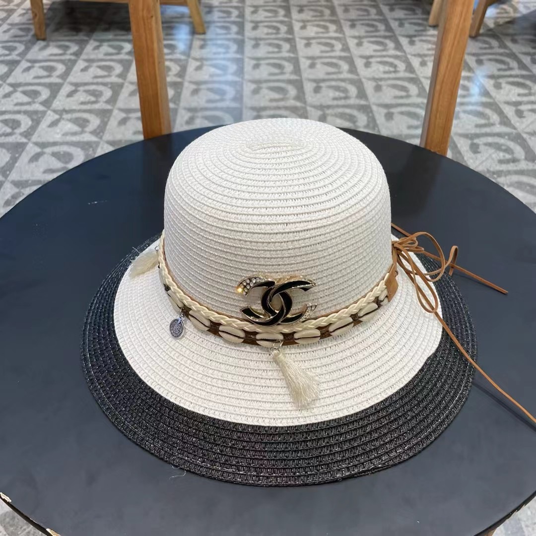  Chanel香奈儿国民风草帽，新款草帽，名媛风 版型好看，头围57cm