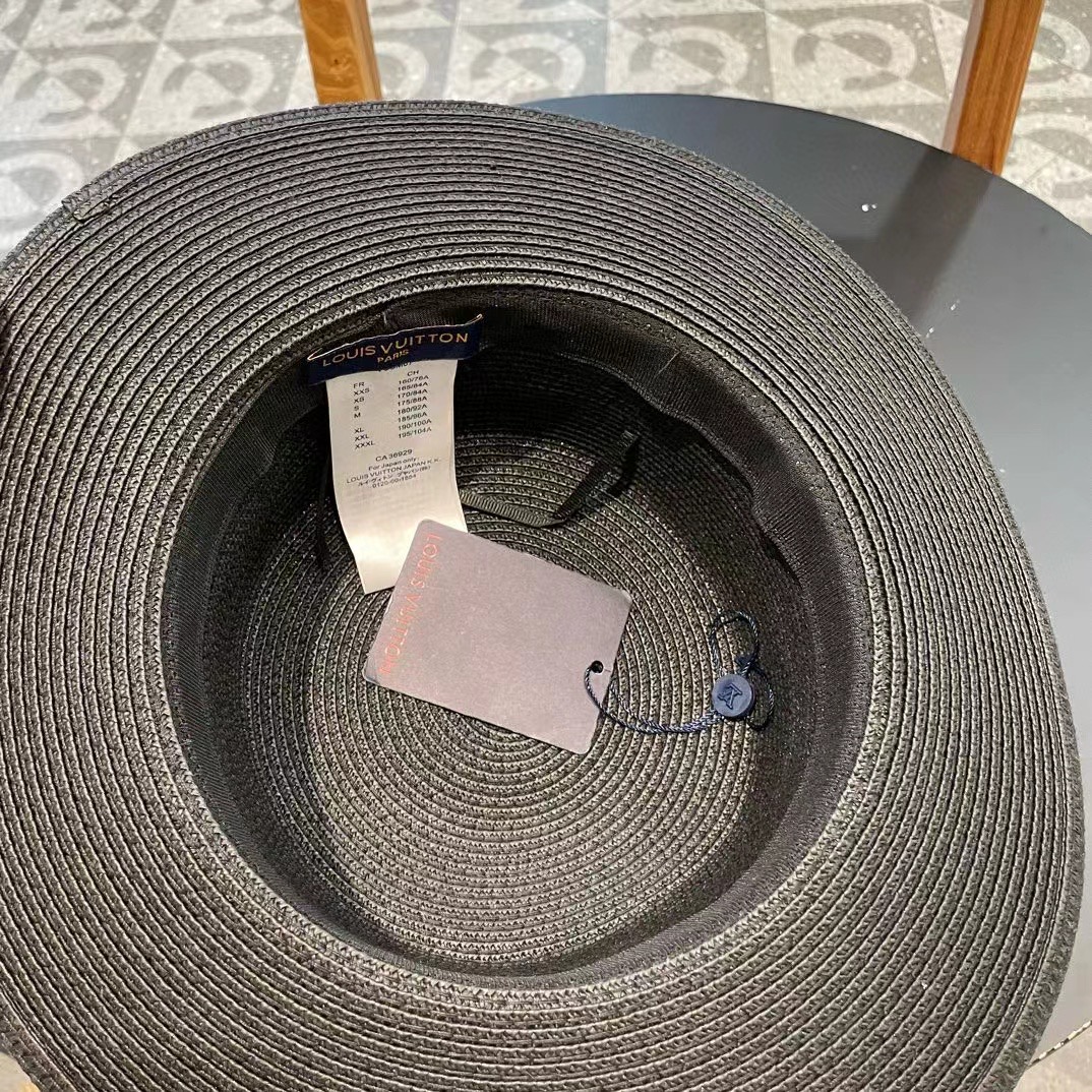  LV路易威登新款草帽，平顶礼帽，头围57cm