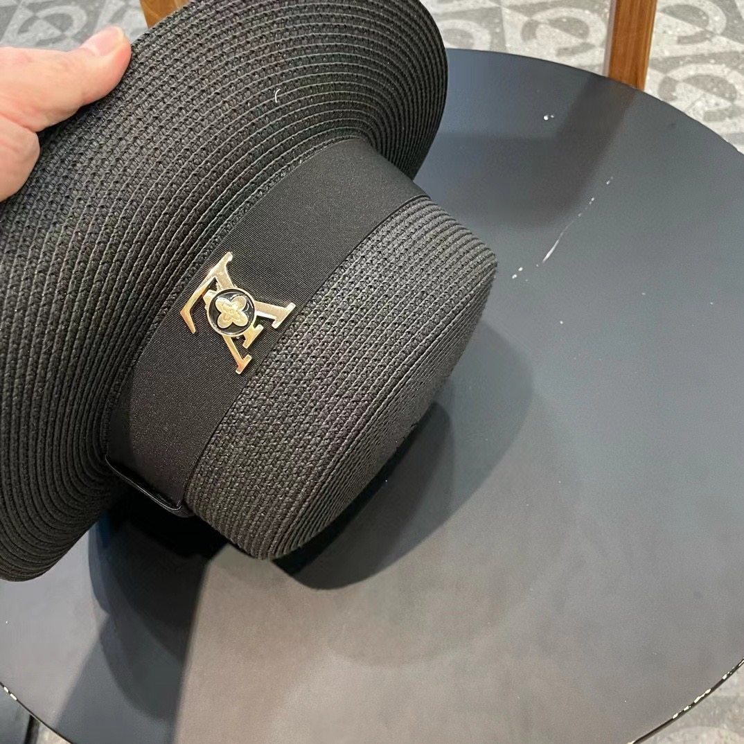  LV路易威登新款草帽，平顶礼帽，头围57cm