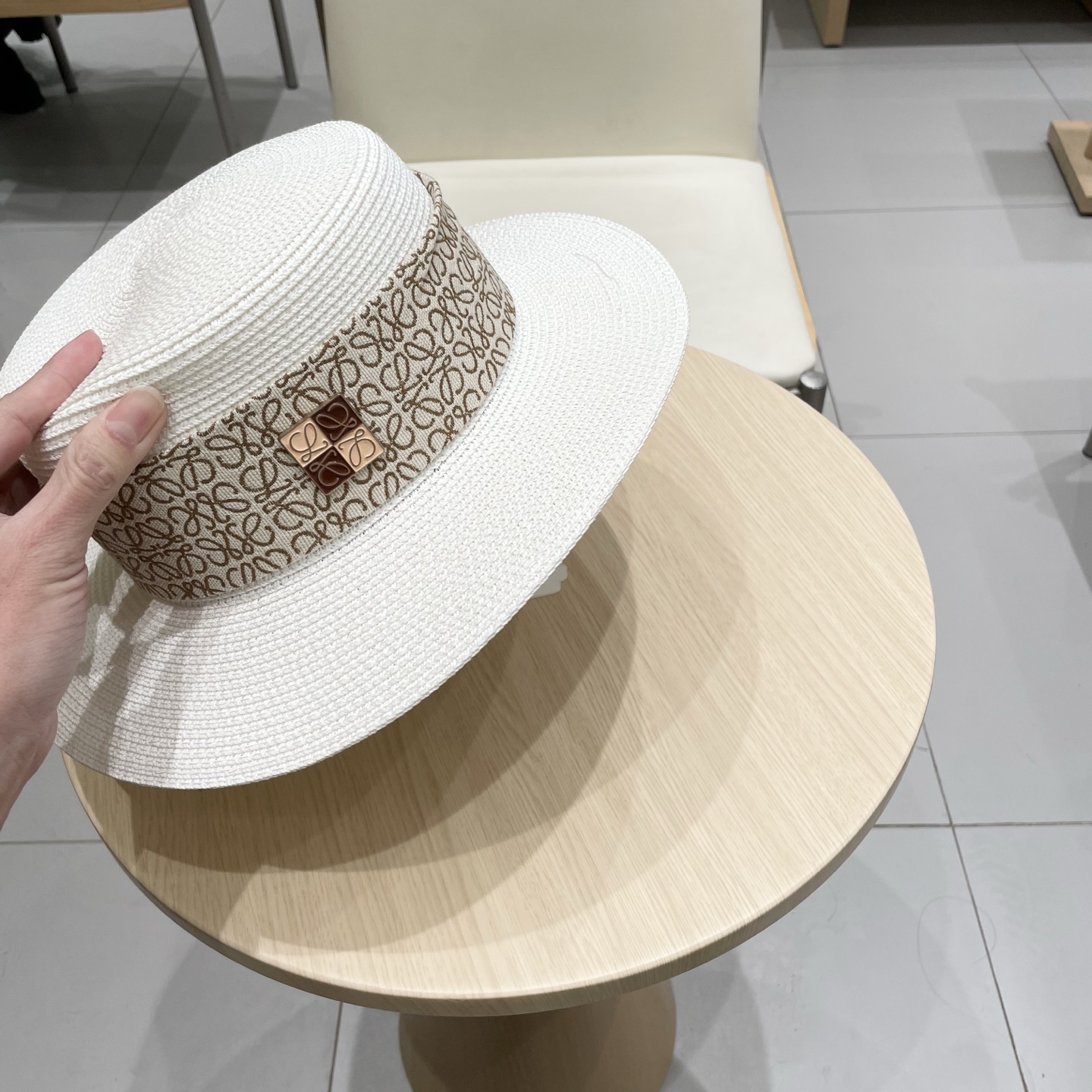 塞琳celien新款草帽，平顶礼帽，头围57cm