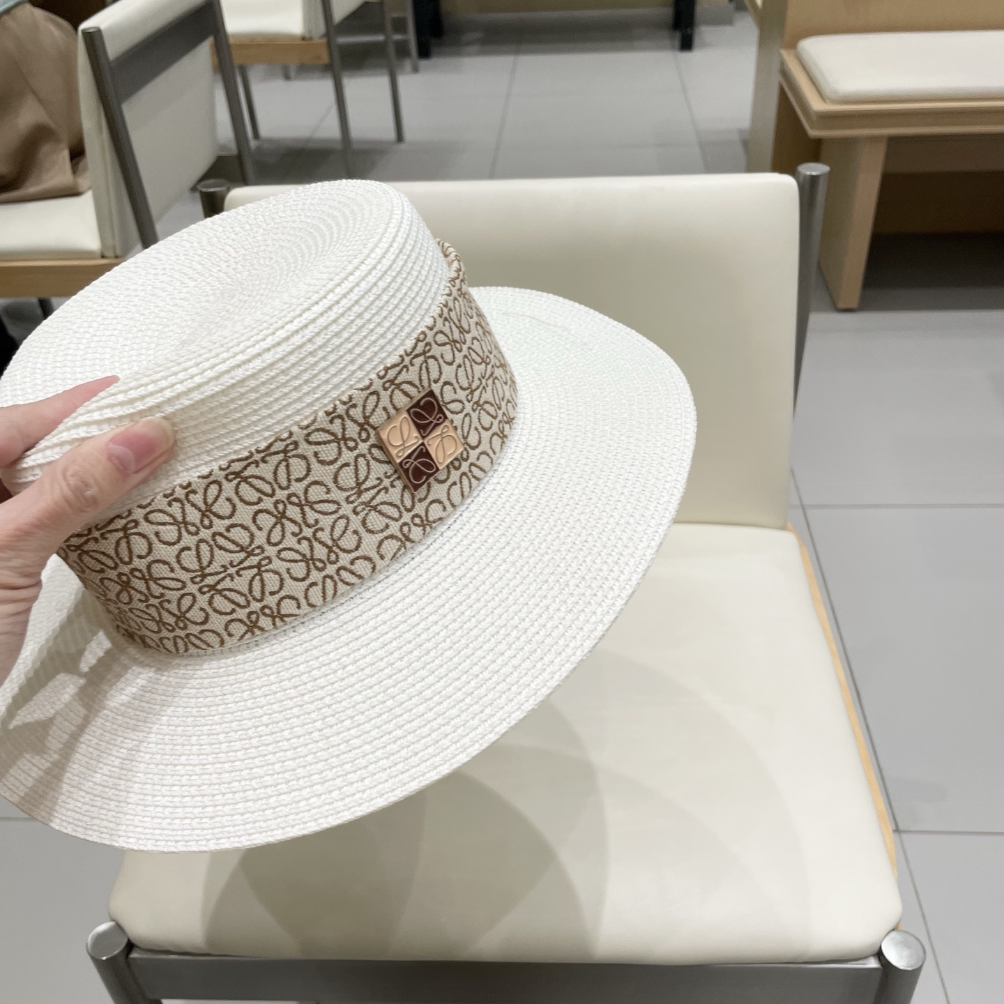 塞琳celien新款草帽，平顶礼帽，头围57cm