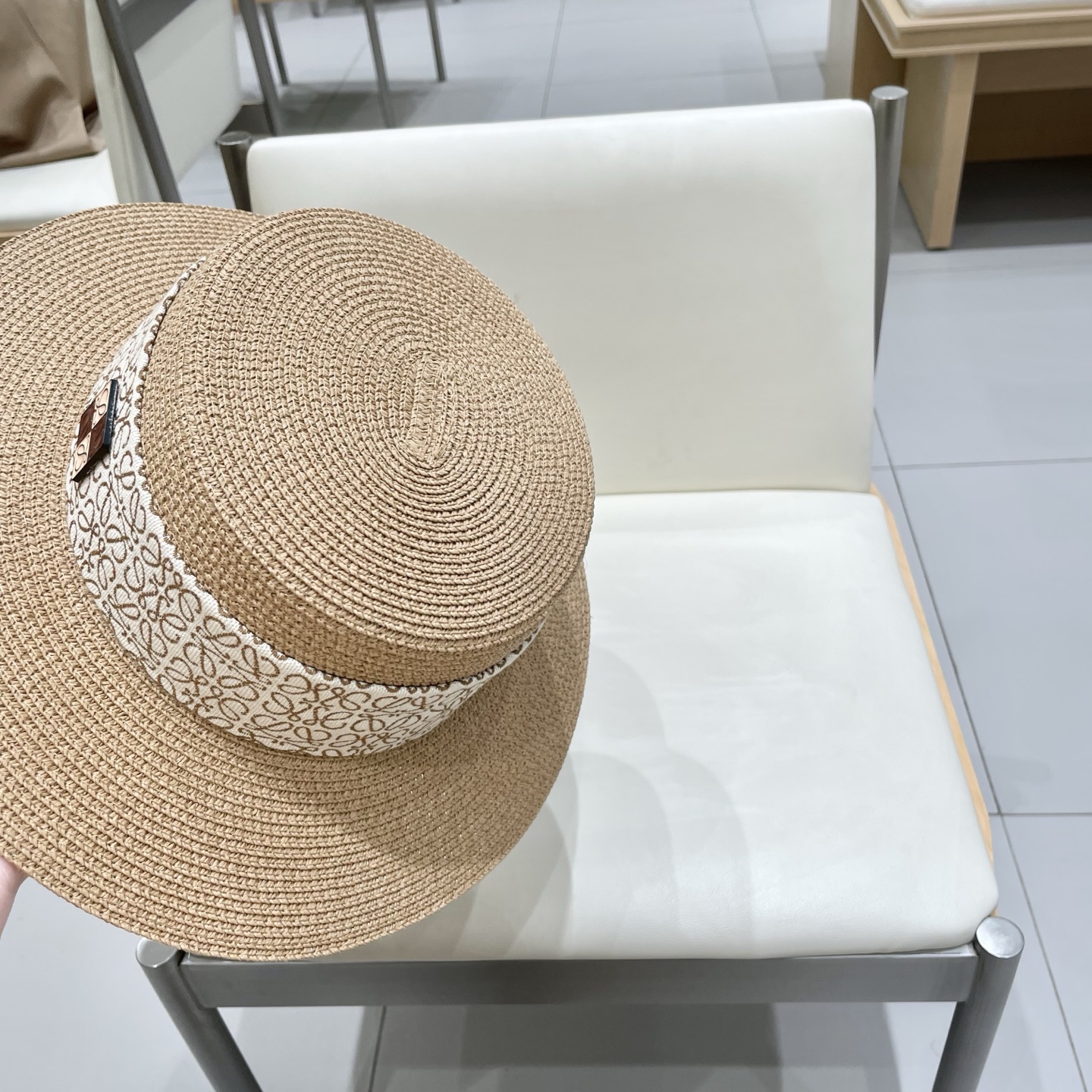 塞琳celien新款草帽，平顶礼帽，头围57cm