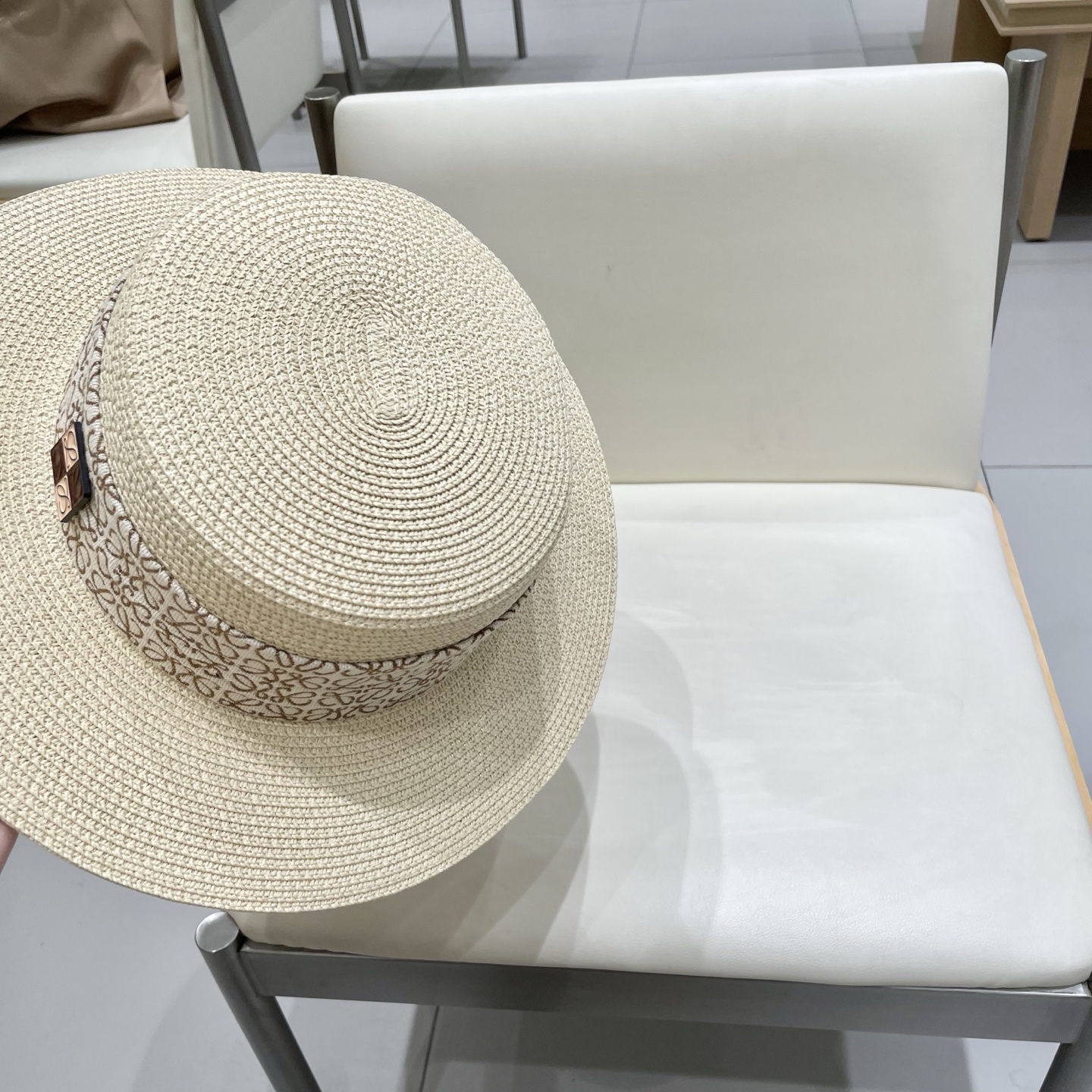 塞琳celien新款草帽，平顶礼帽，头围57cm