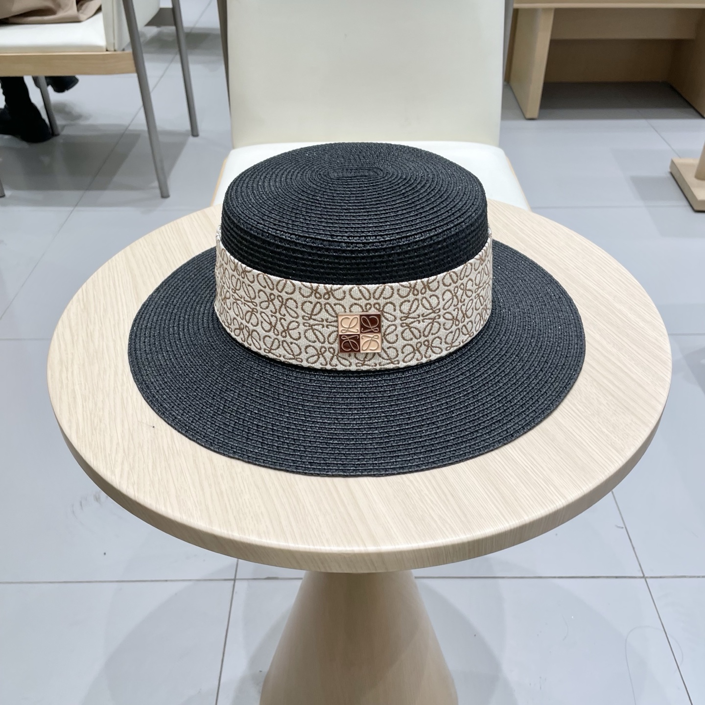 塞琳celien新款草帽，平顶礼帽，头围57cm