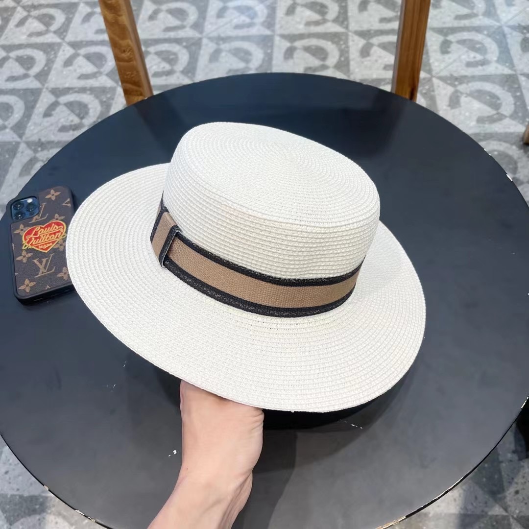 【DIOR迪奥】新款专柜织带款桶帽盆帽草帽，出街必备超好搭配，有调节绳