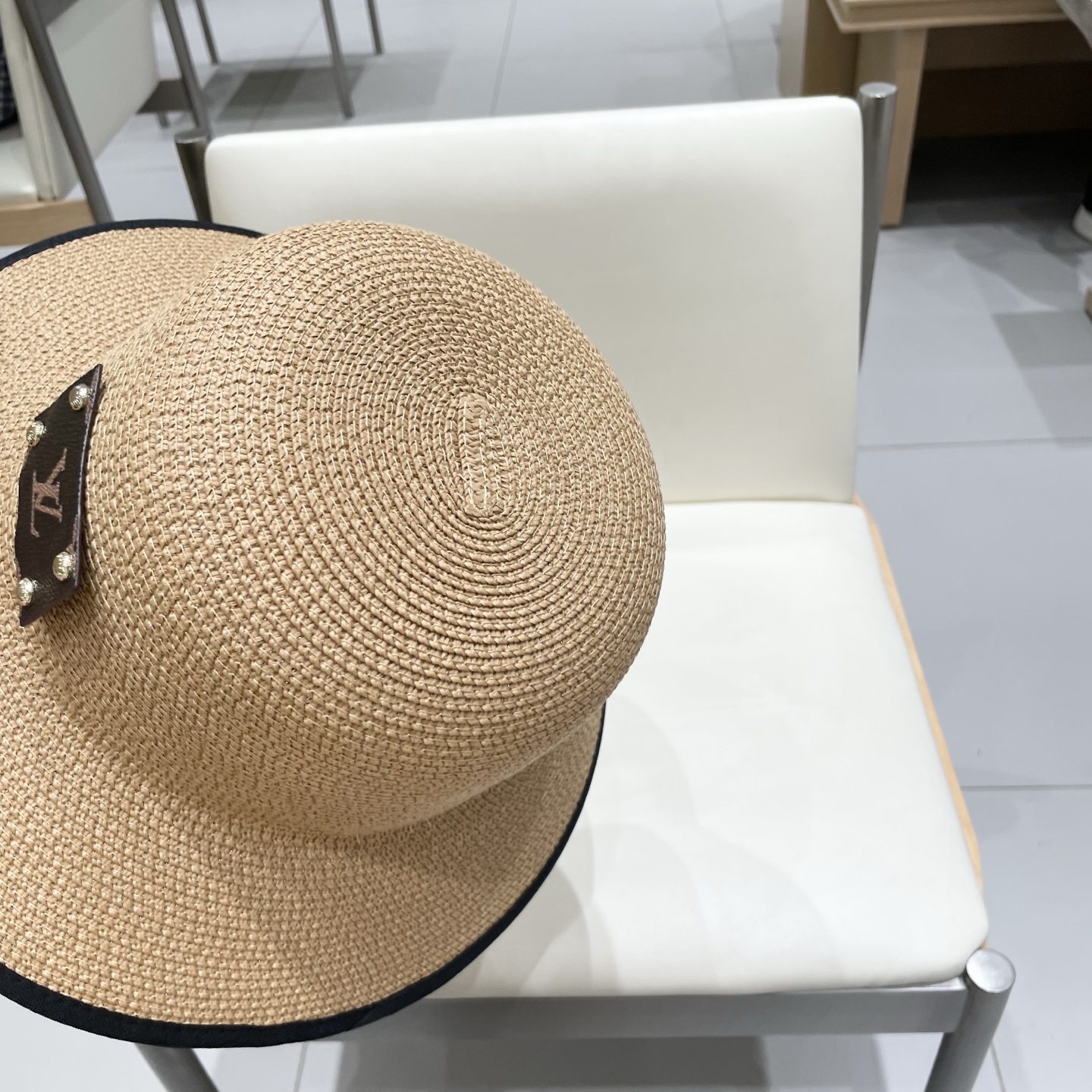 LV路易威登新款圆顶草帽，平顶礼帽，头围57cm