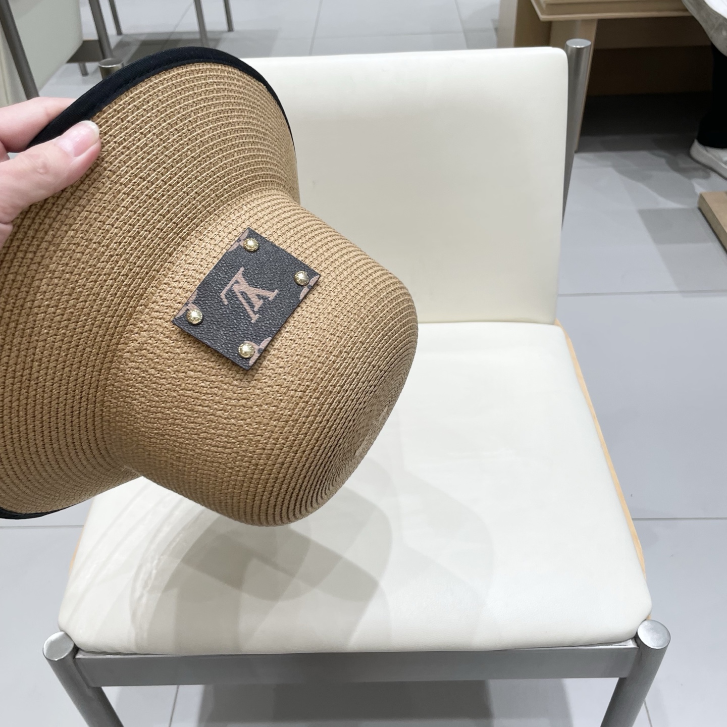 LV路易威登新款圆顶草帽，平顶礼帽，头围57cm