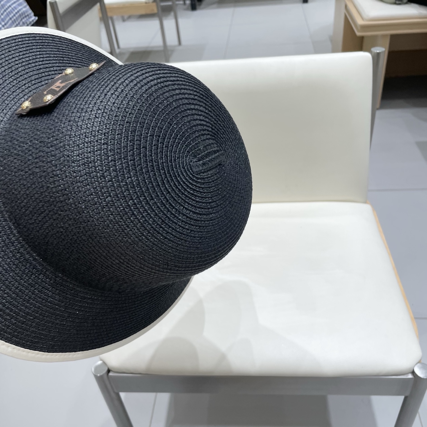 LV路易威登新款圆顶草帽，平顶礼帽，头围57cm