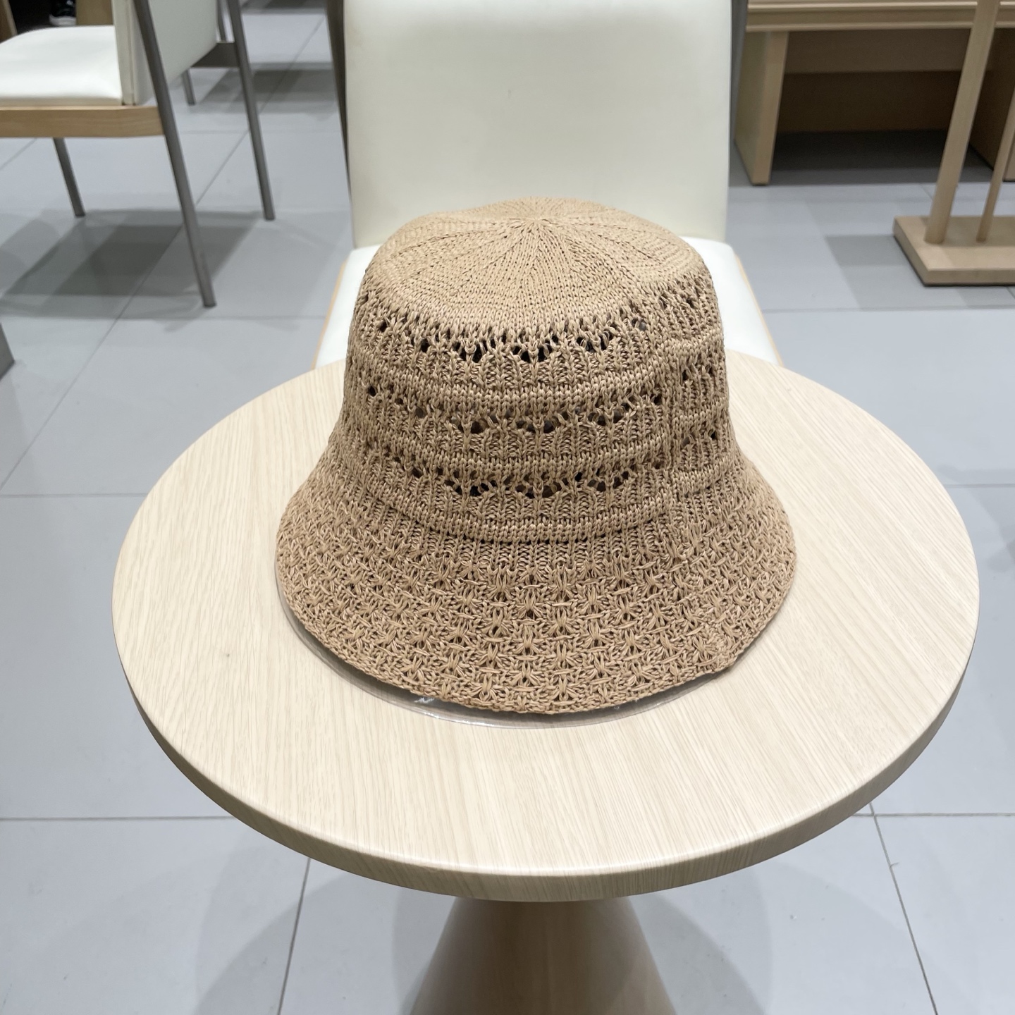  Gucci古奇帽子女春夏新品纯色镂空遮阳渔夫帽简约时尚出游防晒盆帽显脸桶帽