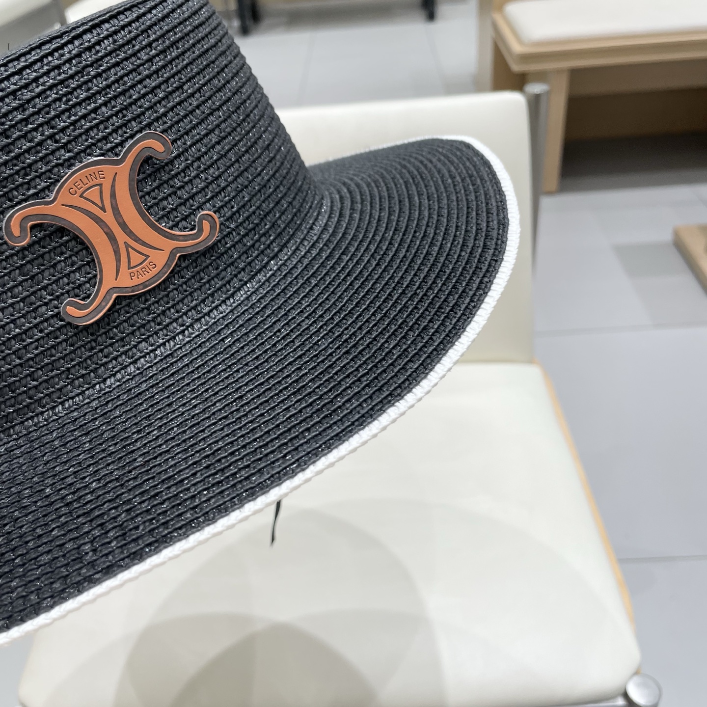  塞琳celien新款草帽，平顶礼帽，头围57cm