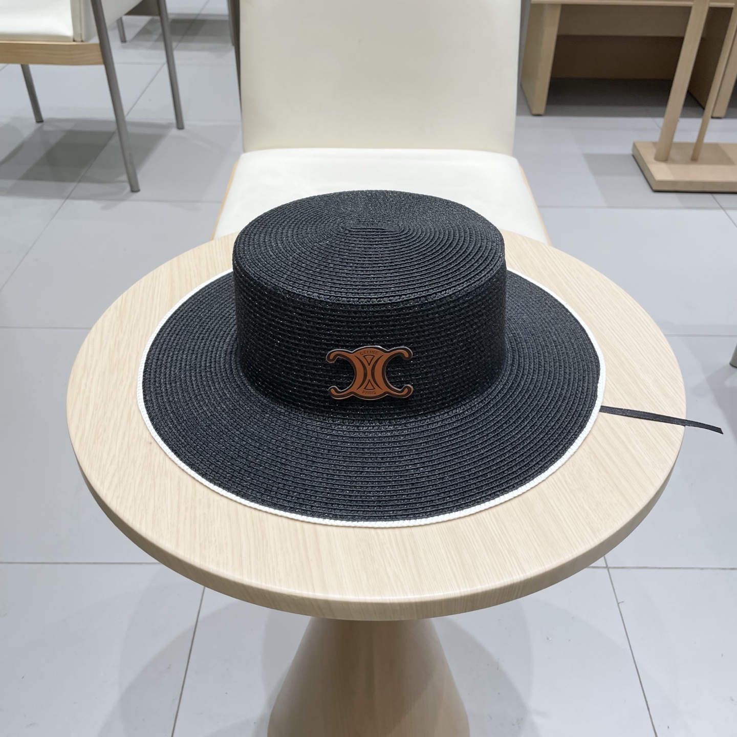  塞琳celien新款草帽，平顶礼帽，头围57cm