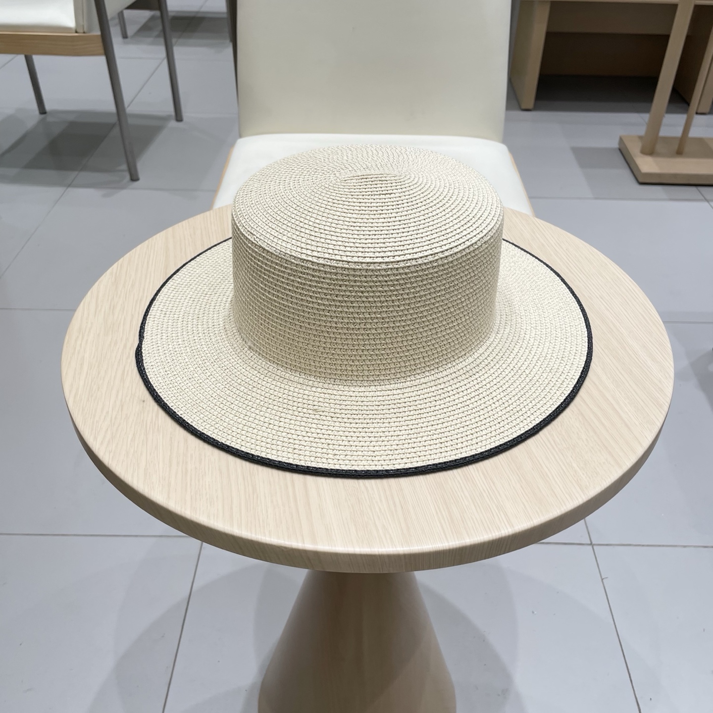  塞琳celien新款草帽，平顶礼帽，头围57cm