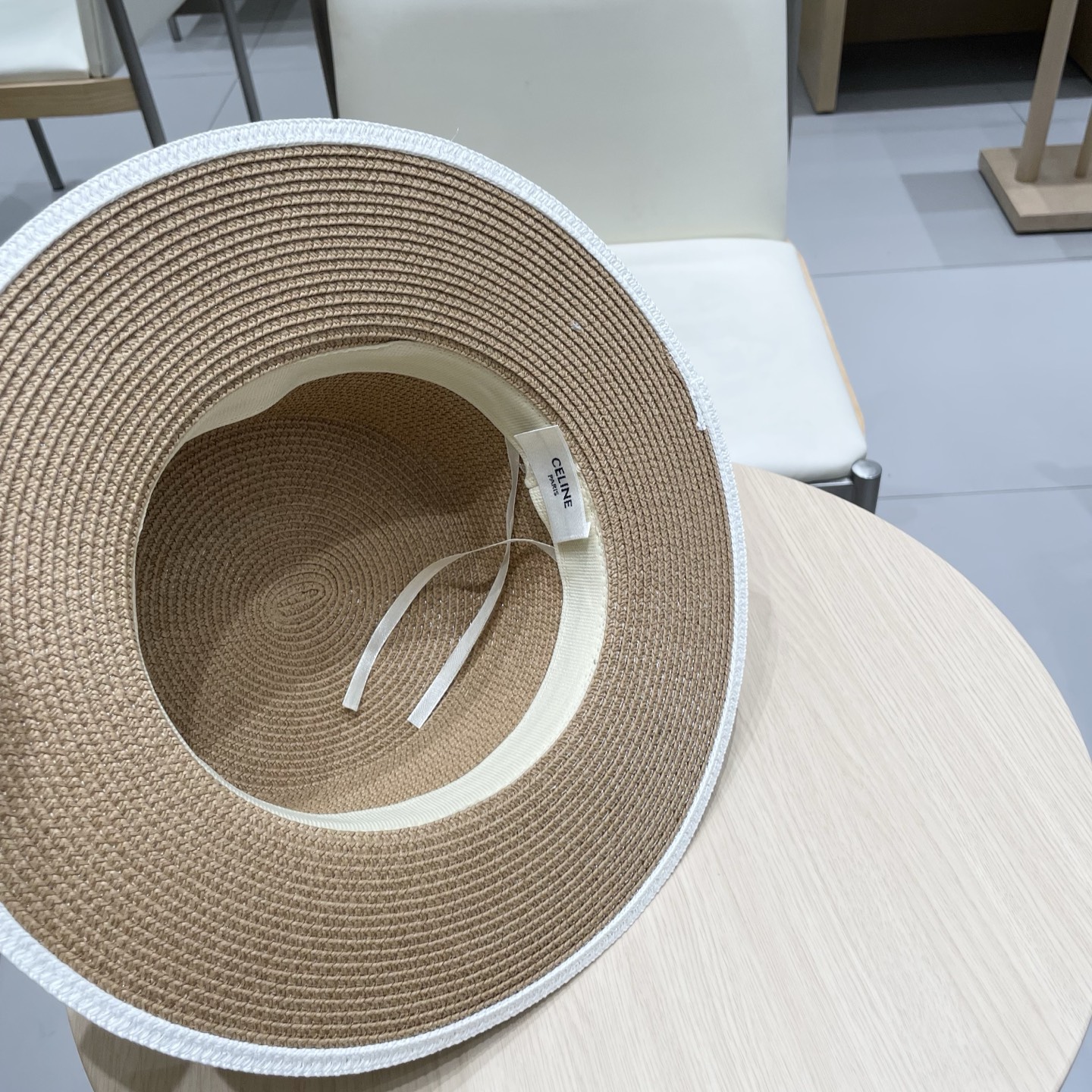  塞琳celien新款草帽，平顶礼帽，头围57cm