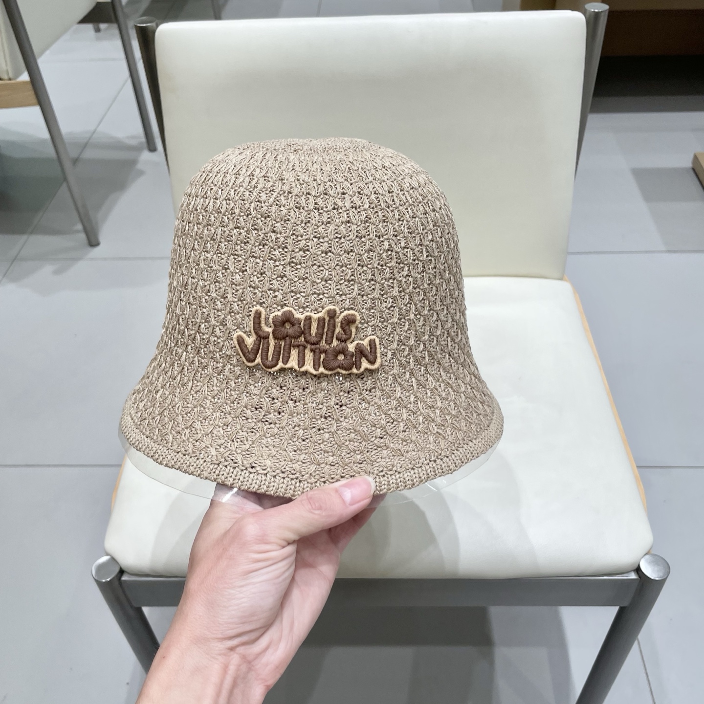  🧢路易威登棒球帽 LouisVuitton😍夏季纯色镂空水桶帽女韩版ins气质百搭显脸小盆帽时尚圆顶渔
