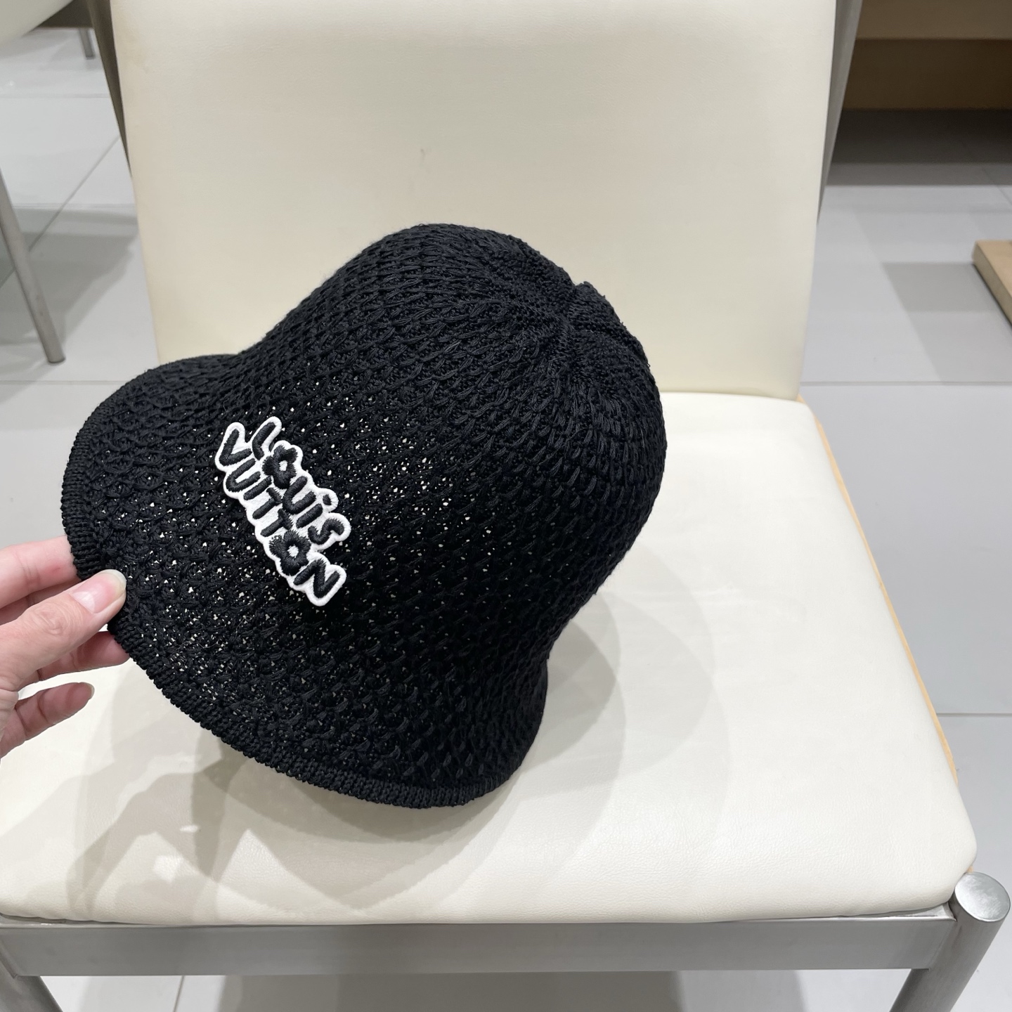  🧢路易威登棒球帽 LouisVuitton😍夏季纯色镂空水桶帽女韩版ins气质百搭显脸小盆帽时尚圆顶渔
