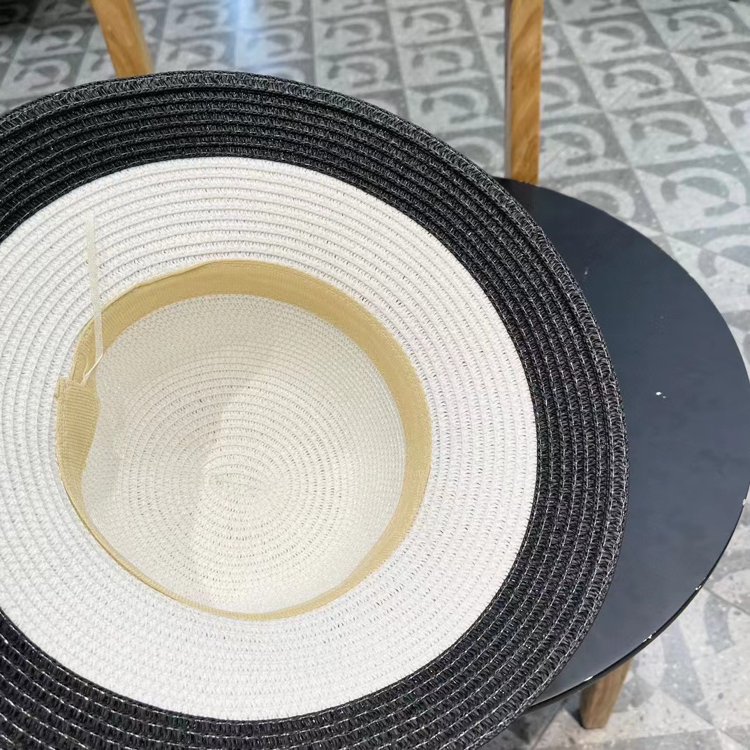 Dior迪奥年夏季新款草帽，拼色设计，头围57cm