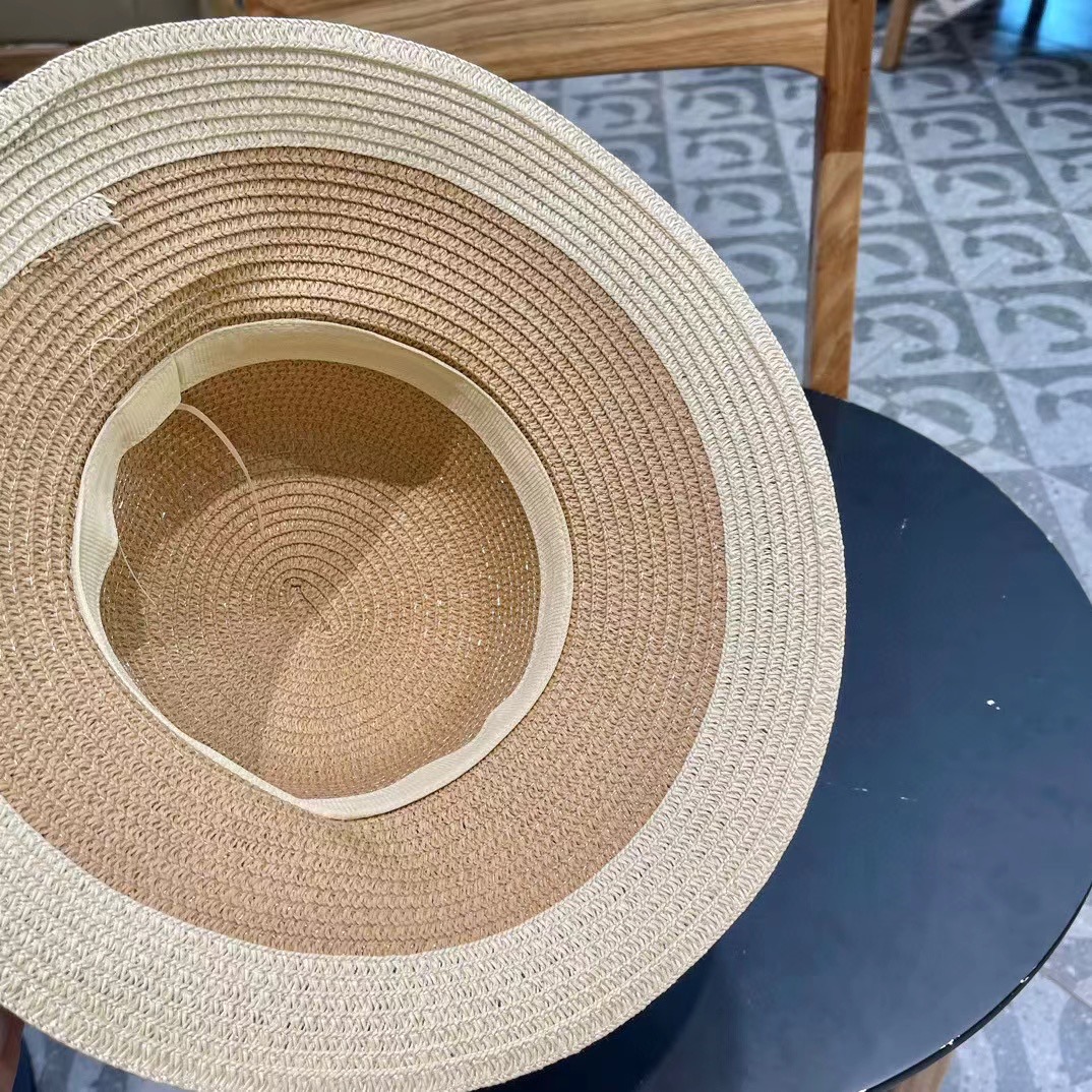 Dior迪奥年夏季新款草帽，拼色设计，头围57cm