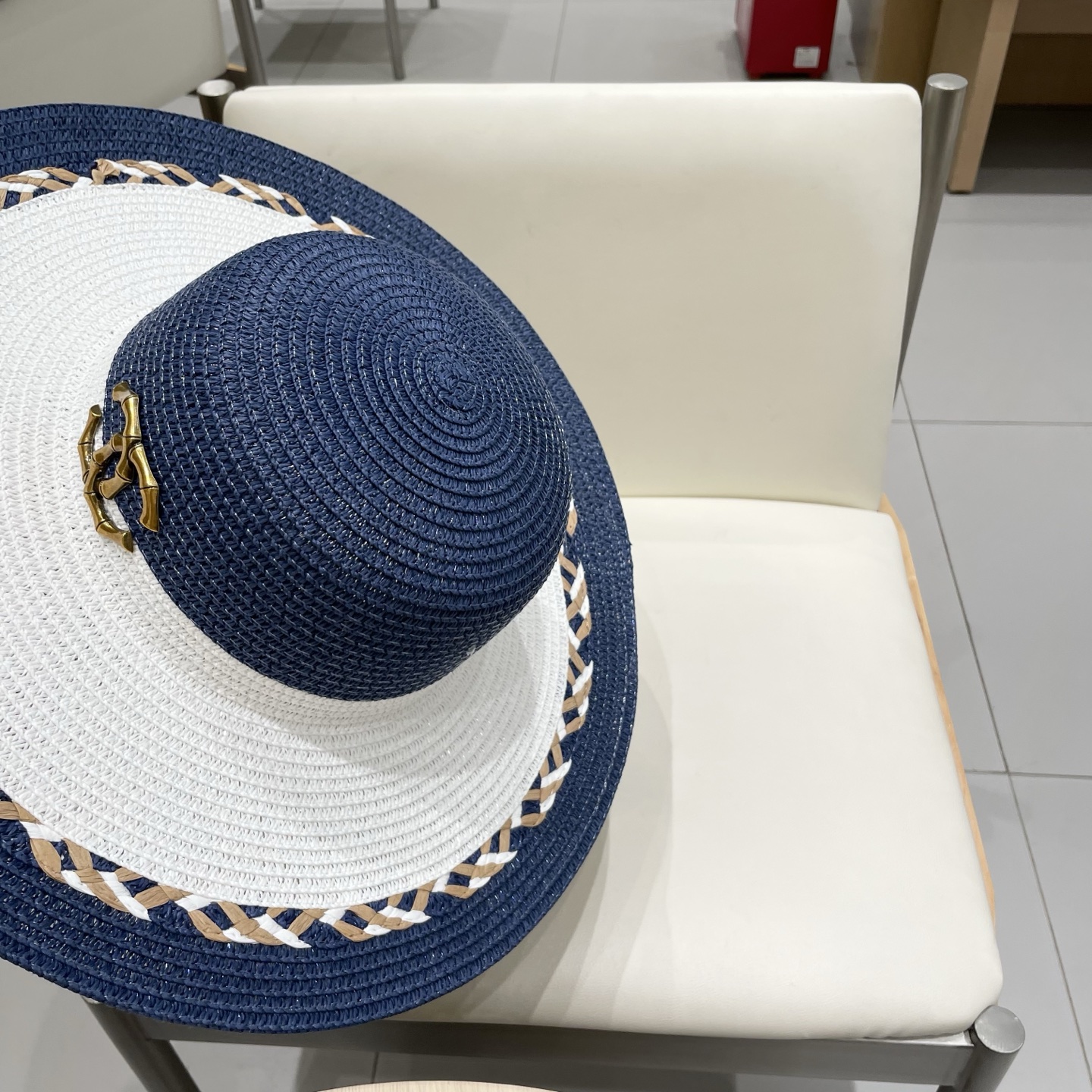  Chanel香奈儿新款沙滩帽草帽，头围57cm