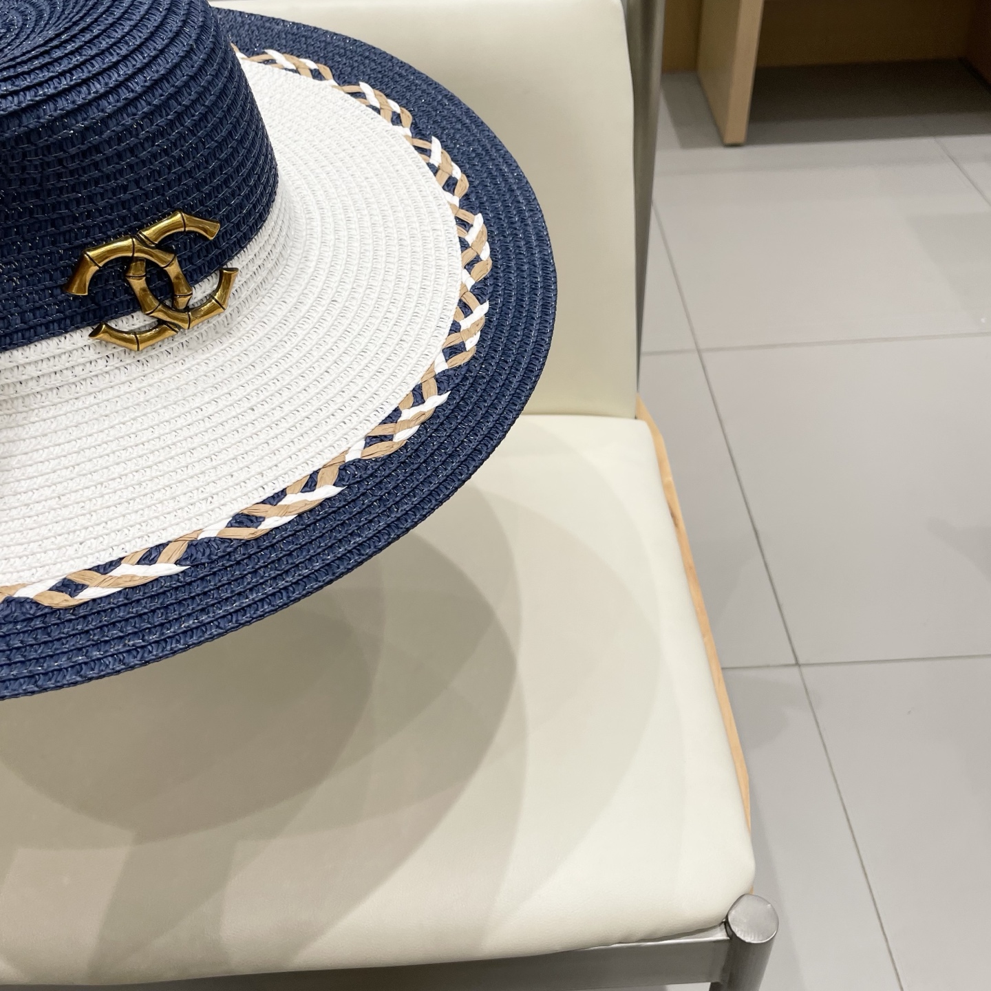  Chanel香奈儿新款沙滩帽草帽，头围57cm