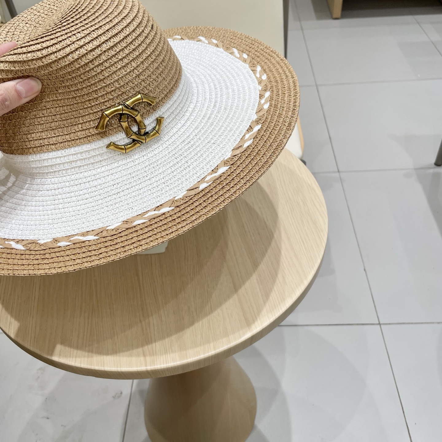  Chanel香奈儿新款沙滩帽草帽，头围57cm