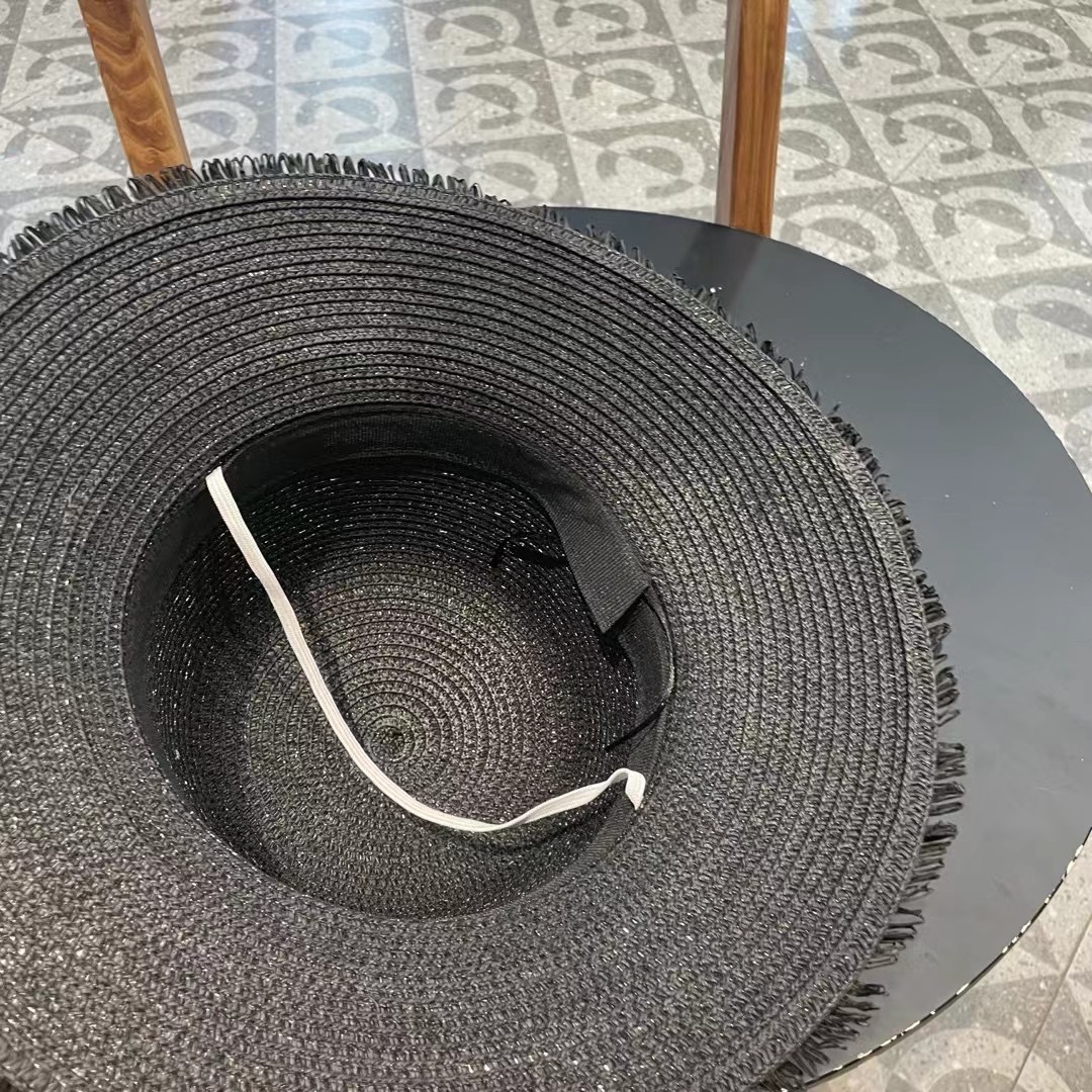 赛琳草帽 流苏帽檐 太阳帽 沙滩遮阳帽 头围：57cm