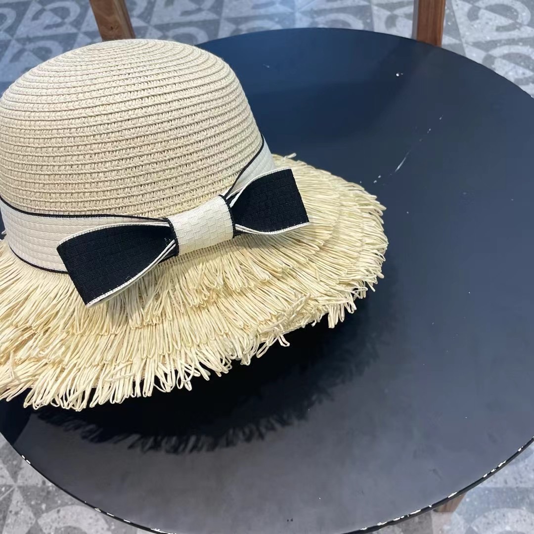 赛琳草帽 流苏帽檐 太阳帽 沙滩遮阳帽 头围：57cm
