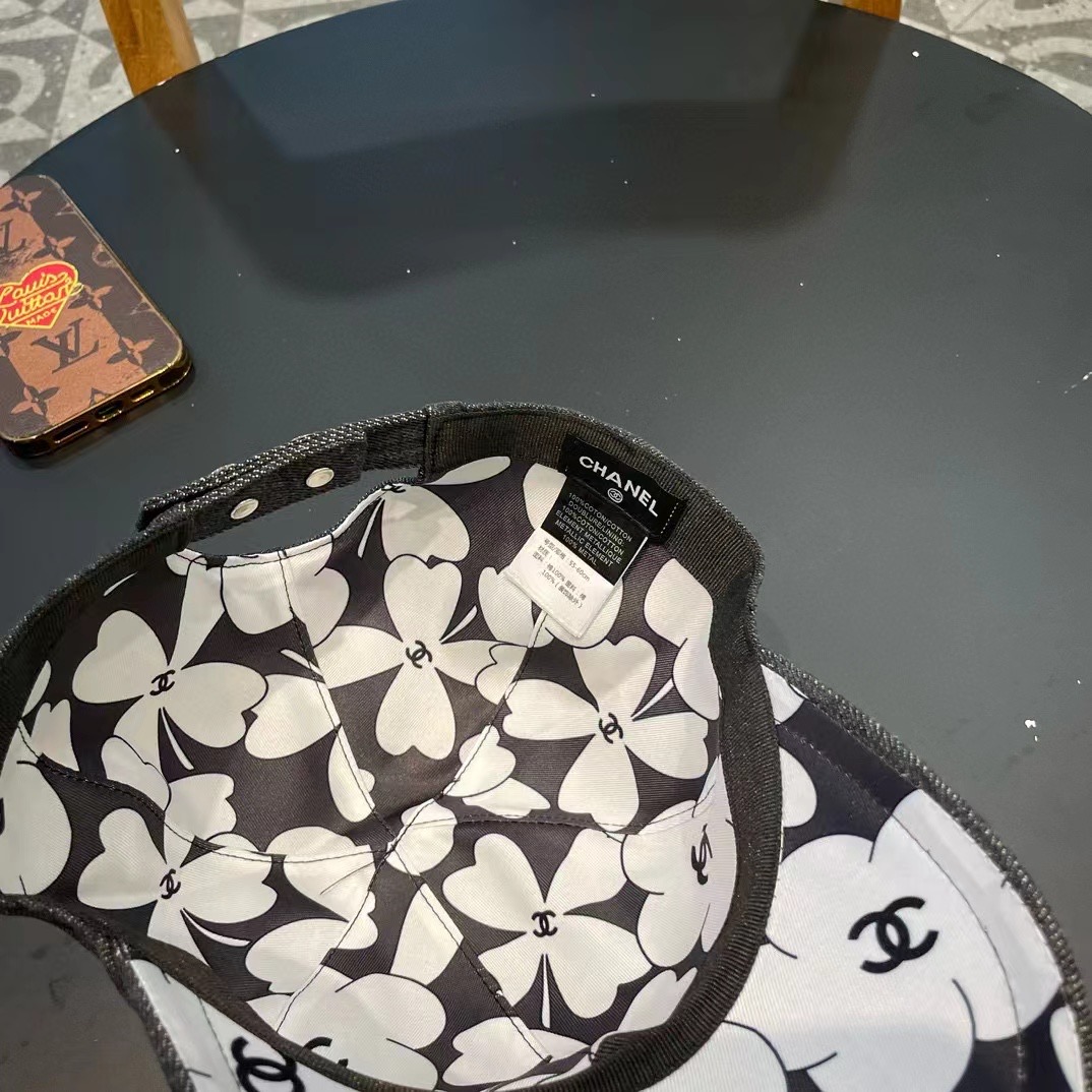 chanel香奈儿围棒球帽子夏季女新款百搭显脸小宽檐硬顶鸭舌帽男款