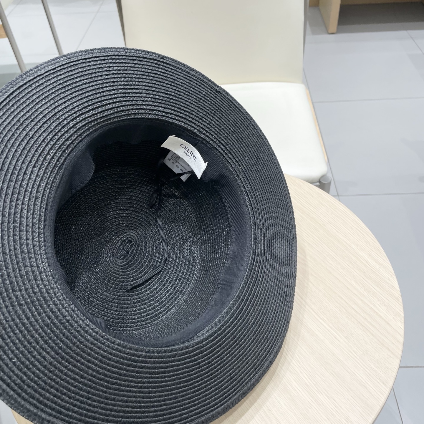  塞琳celien新款草帽，平顶草帽礼帽，头围57cm