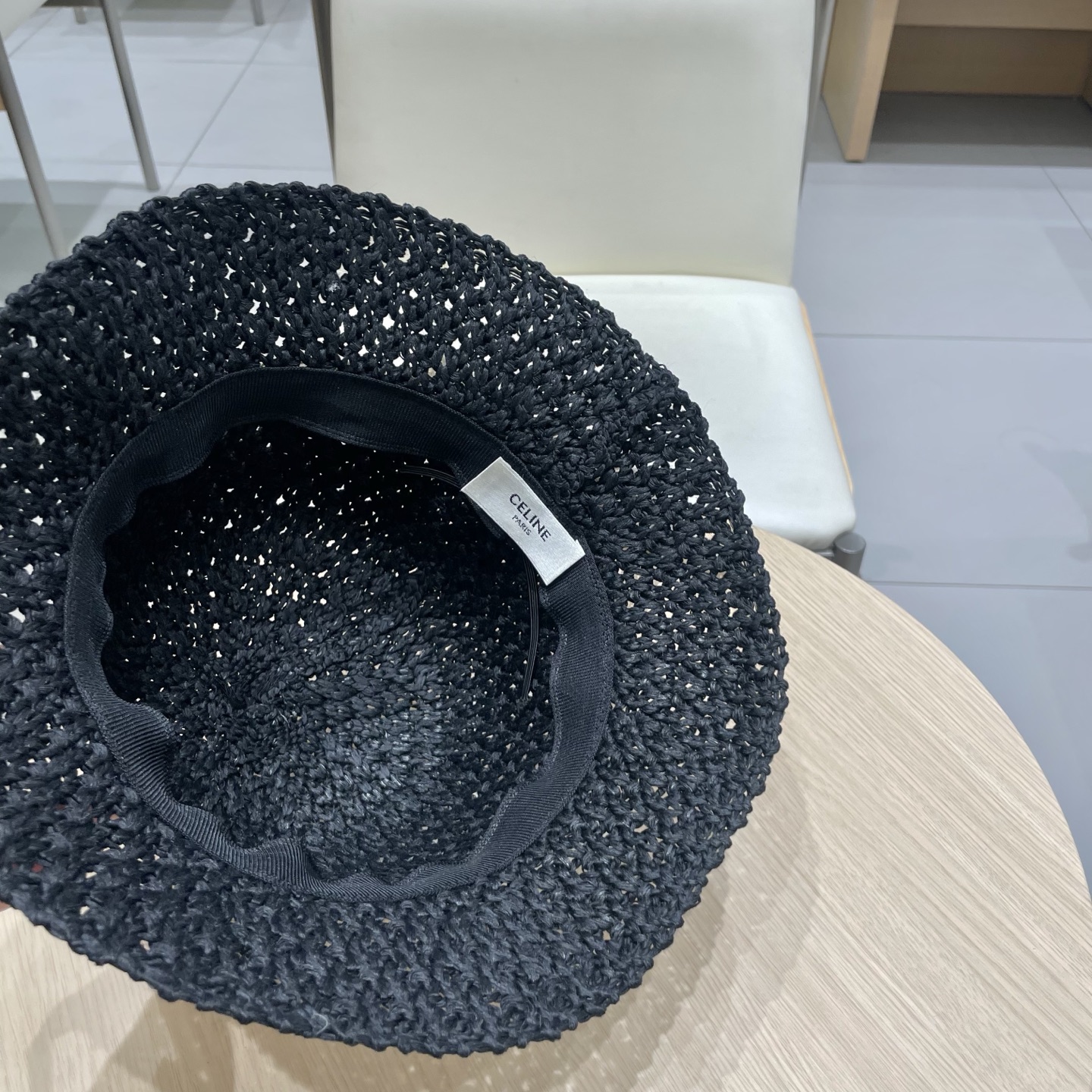  celine塞琳2025新款韩版潮小清新大帽檐女沙滩镂空针织帽女遮阳帽子可折叠