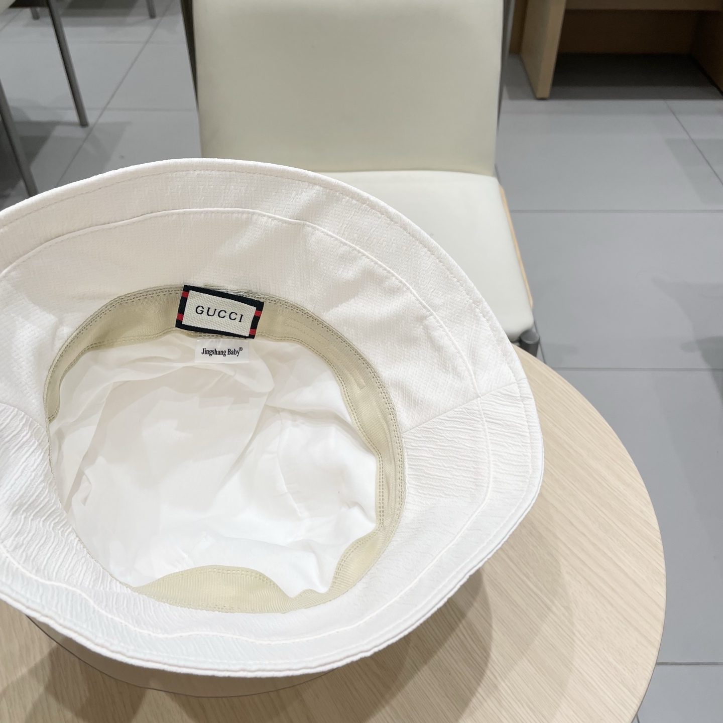  Gucci古奇蝴蝶绳结渔夫帽子女春夏季遮阳防晒布帽可折叠遮脸素颜可折叠盆帽