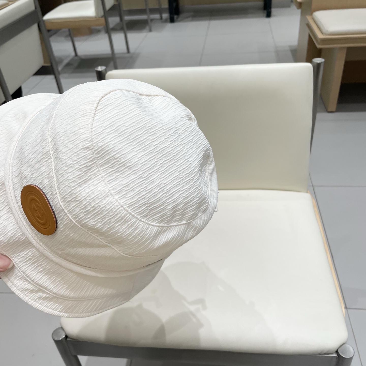  Gucci古奇蝴蝶绳结渔夫帽子女春夏季遮阳防晒布帽可折叠遮脸素颜可折叠盆帽