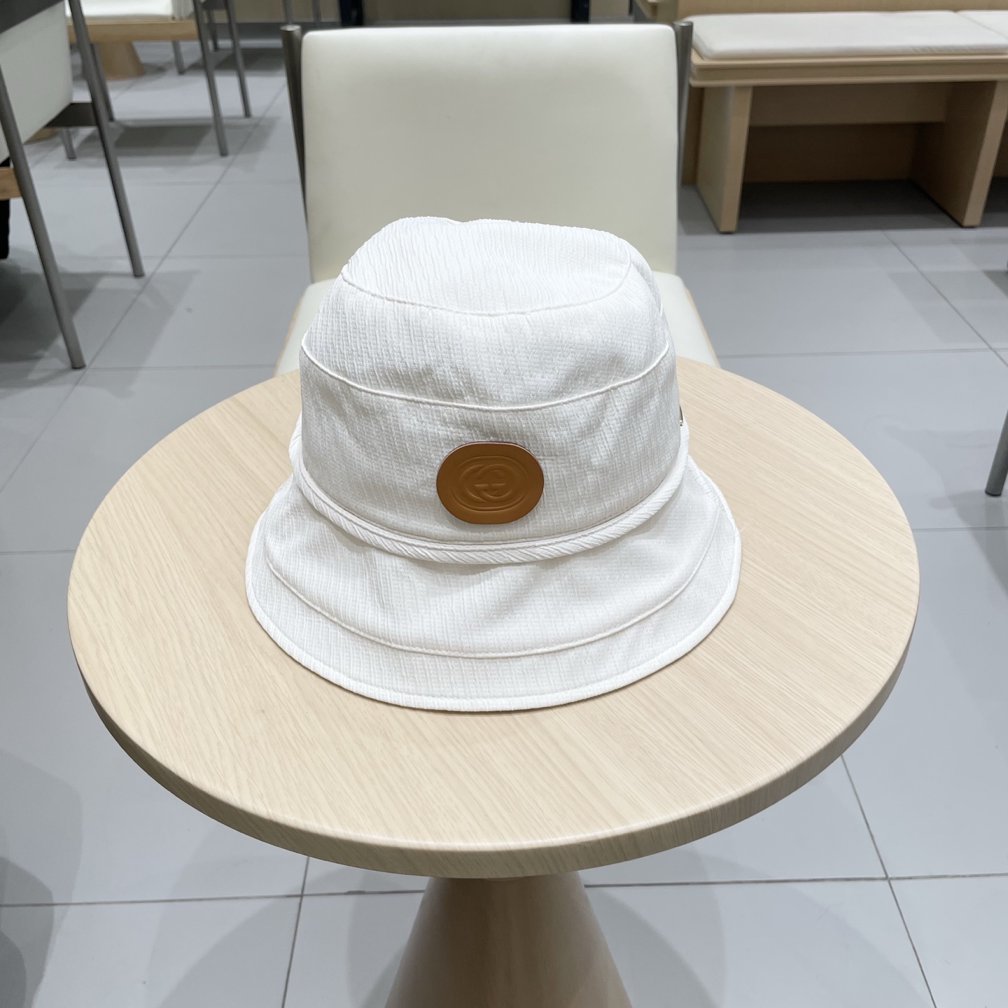  Gucci古奇蝴蝶绳结渔夫帽子女春夏季遮阳防晒布帽可折叠遮脸素颜可折叠盆帽