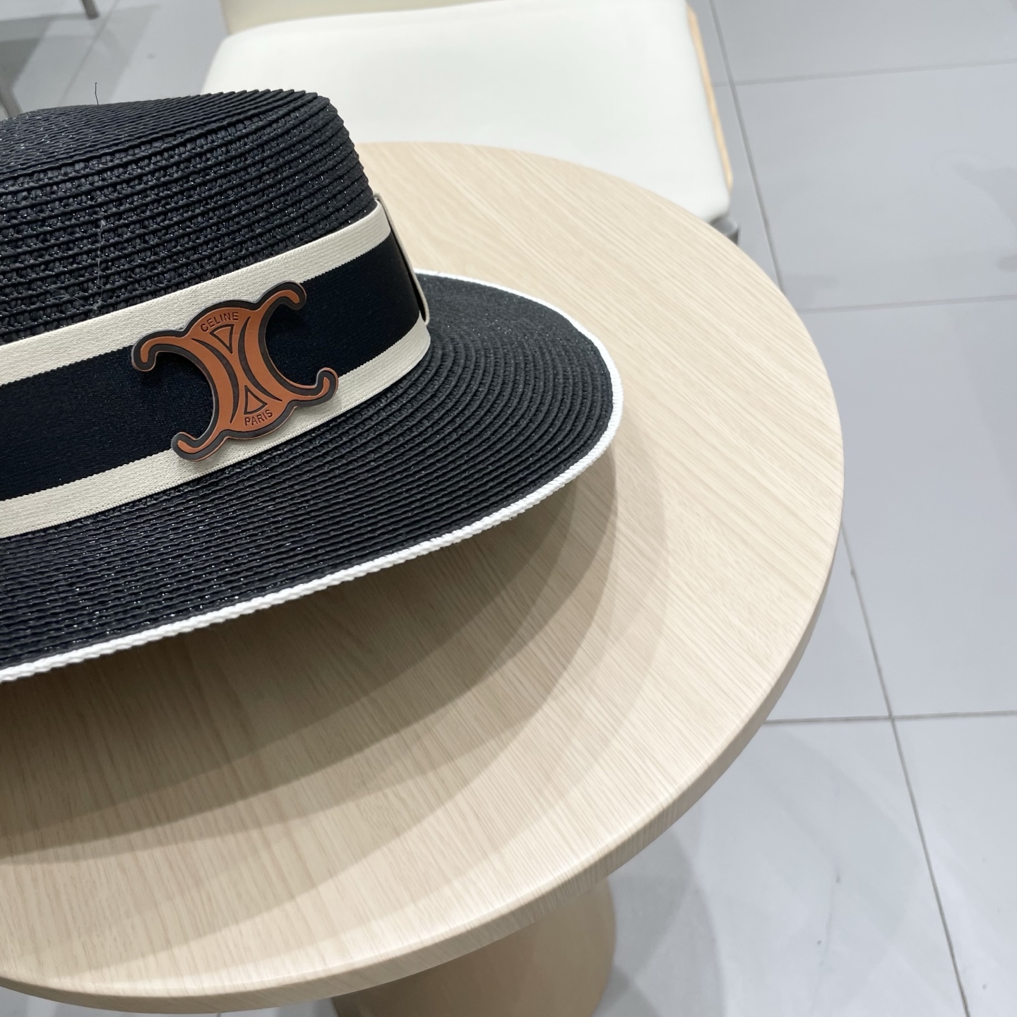  塞琳celien新款草帽，平顶礼帽，头围57cm