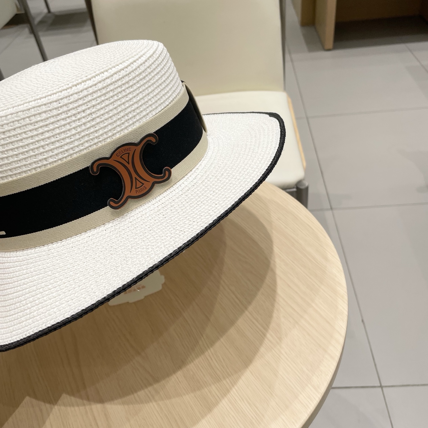  塞琳celien新款草帽，平顶礼帽，头围57cm