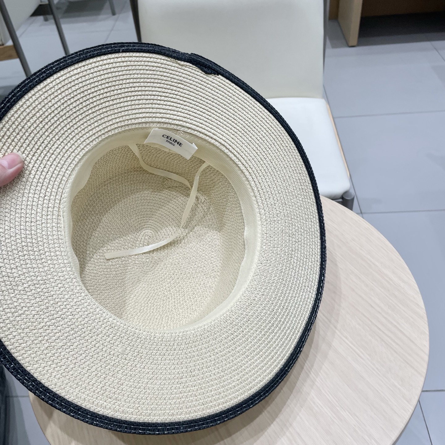  塞琳celien新款草帽，平顶礼帽，头围57cm