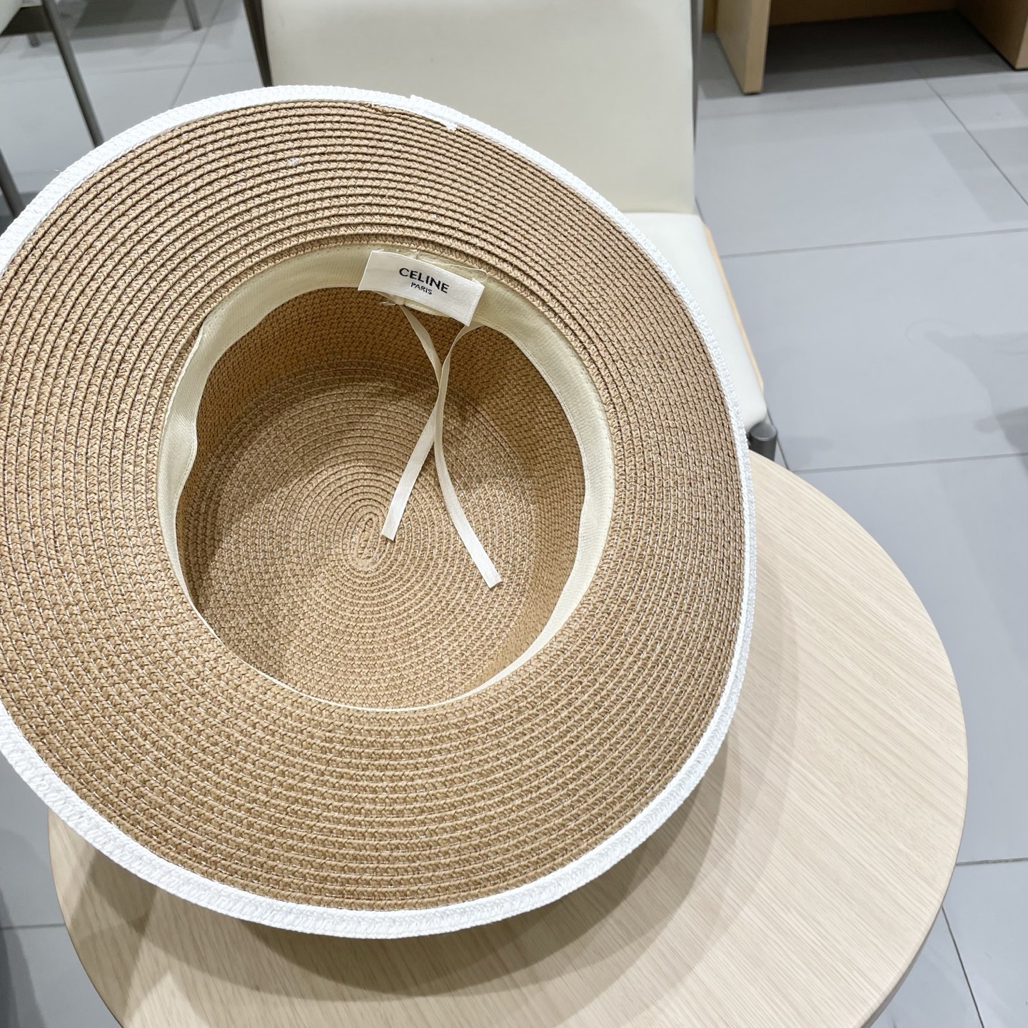  塞琳celien新款草帽，平顶礼帽，头围57cm