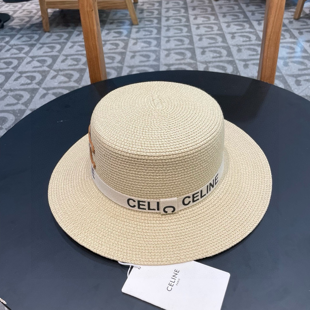 塞琳celien新款草帽，平顶礼帽，头围57cm
