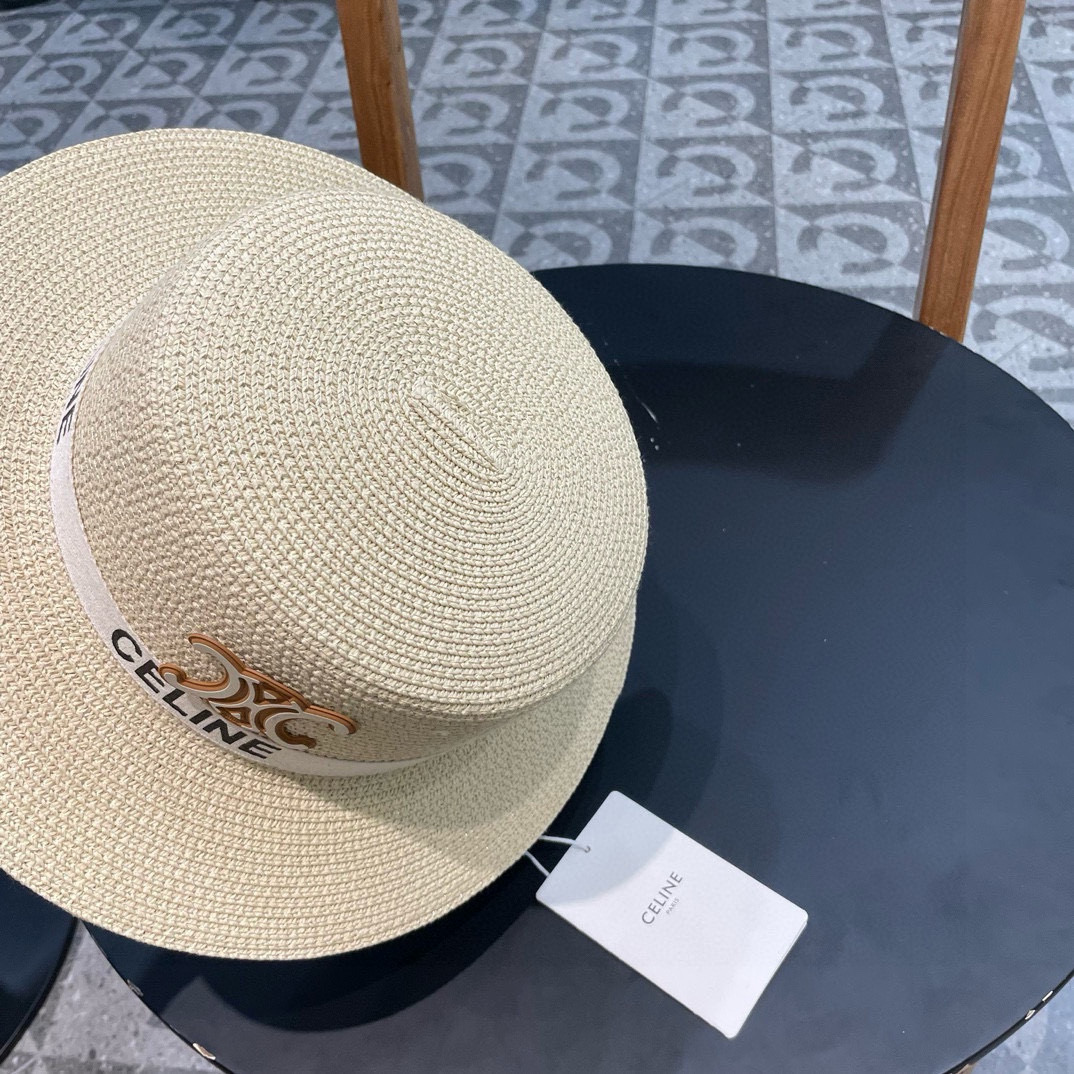塞琳celien新款草帽，平顶礼帽，头围57cm