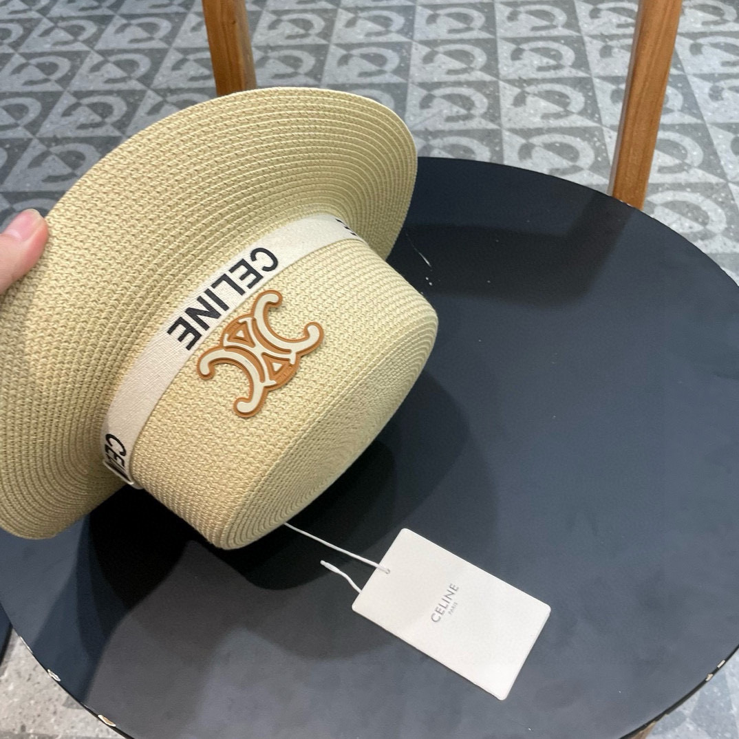 塞琳celien新款草帽，平顶礼帽，头围57cm