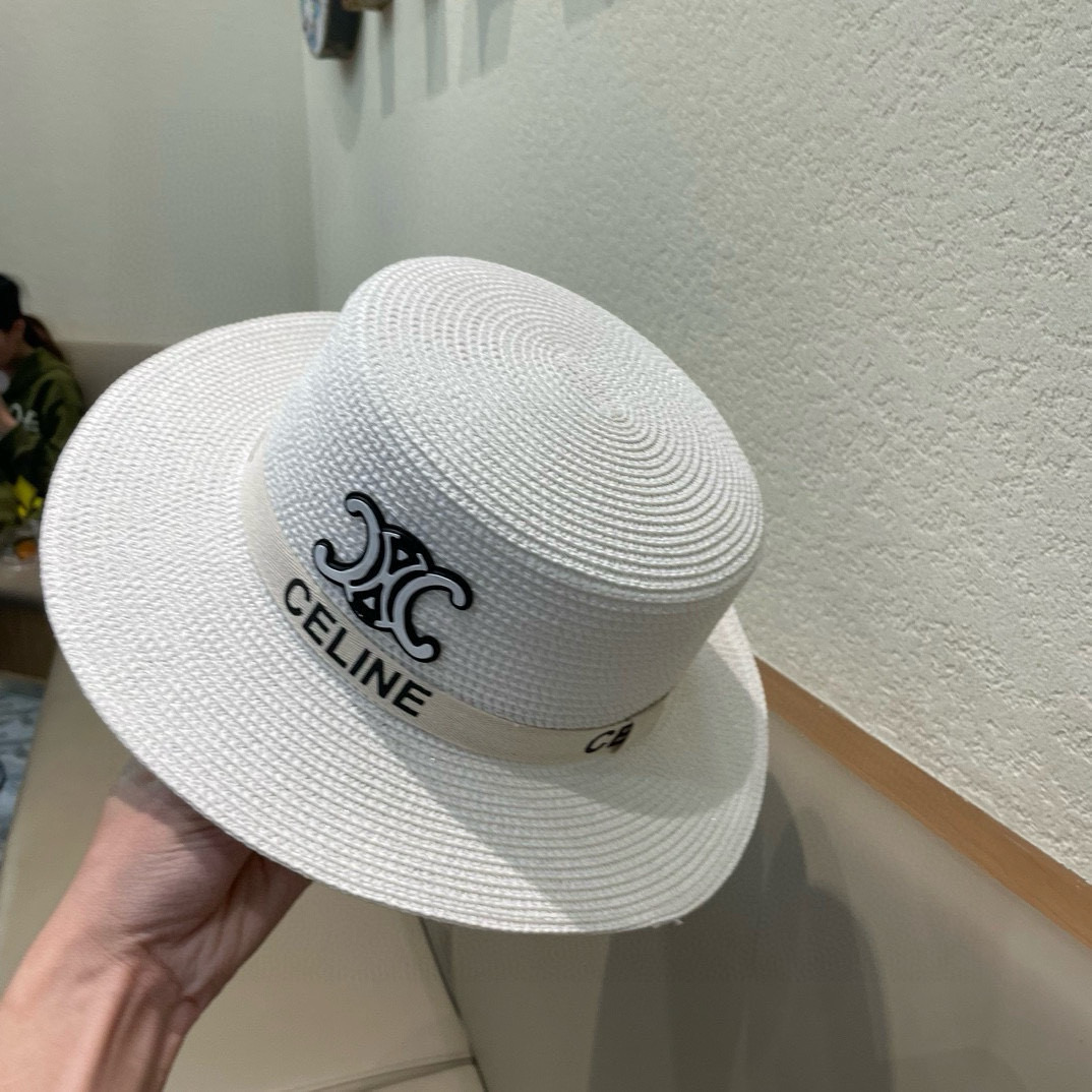 塞琳celien新款草帽，平顶礼帽，头围57cm