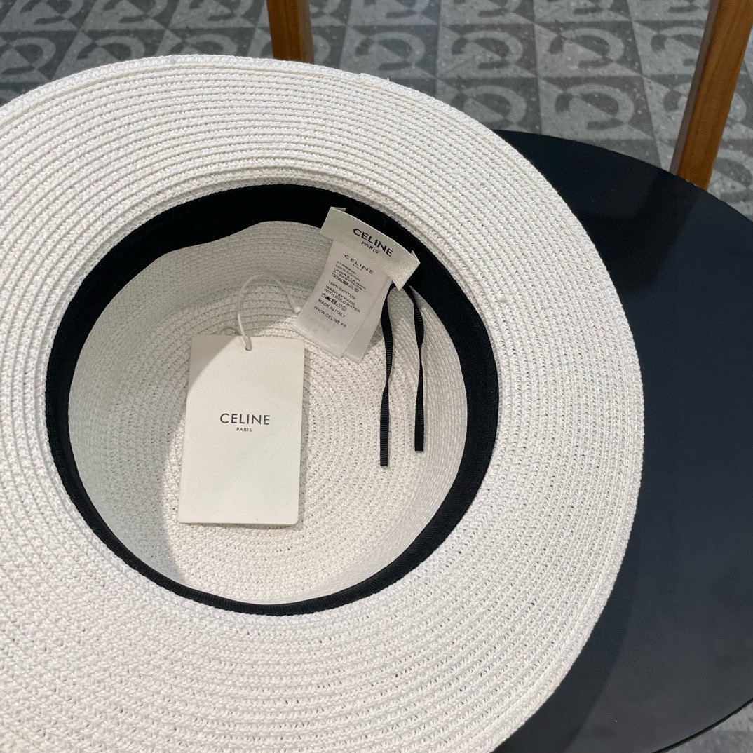 塞琳celien新款草帽，平顶礼帽，头围57cm