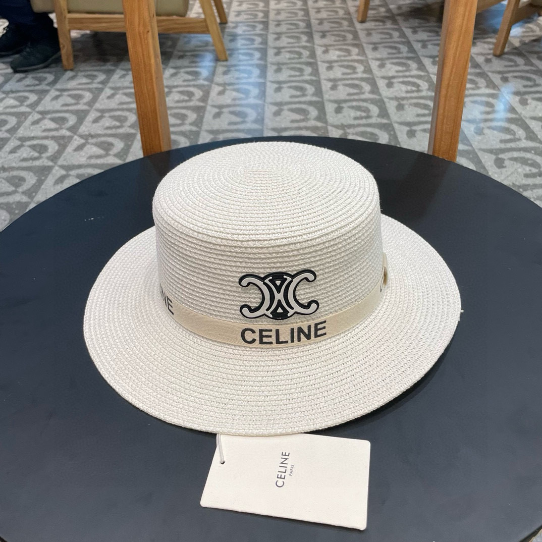 塞琳celien新款草帽，平顶礼帽，头围57cm