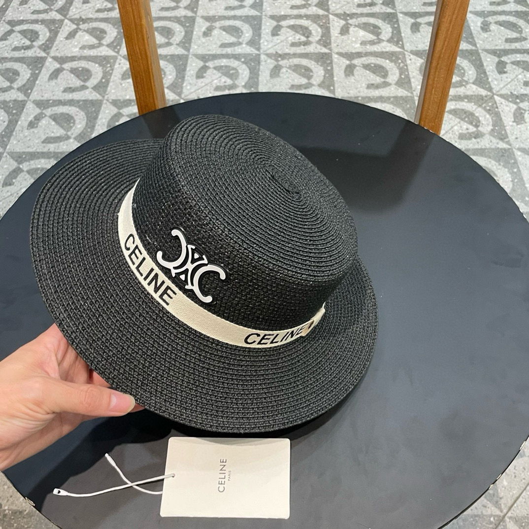 塞琳celien新款草帽，平顶礼帽，头围57cm
