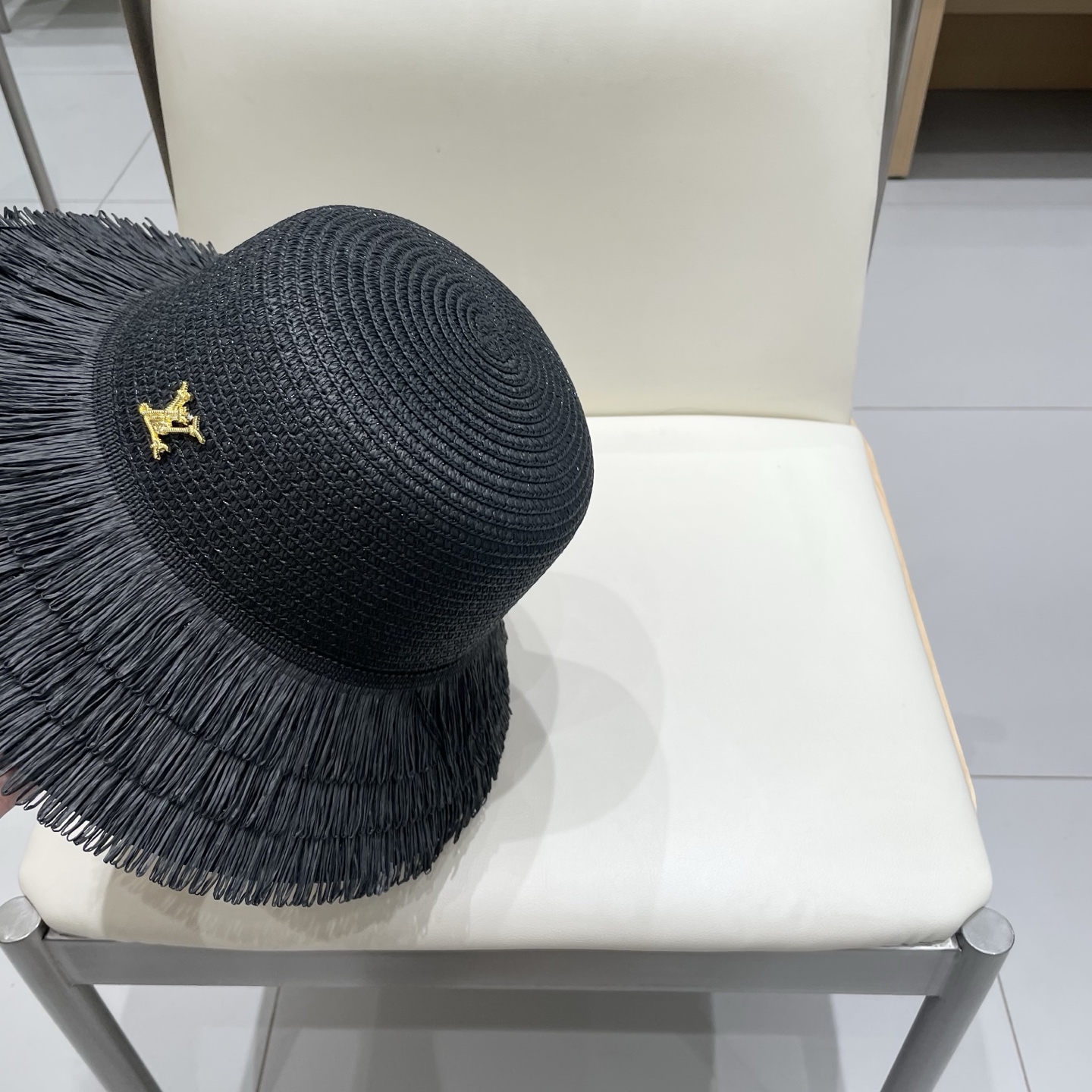  lv路易威登网红毛边流苏草帽优雅大檐海边度假遮阳盆帽休闲夏女